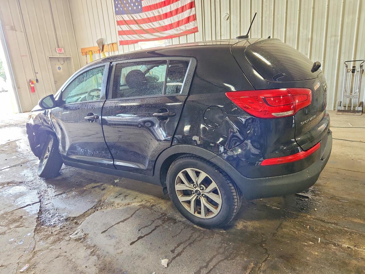 2015 Kia Sportage Lx Black vin: KNDPBCAC7F7760882