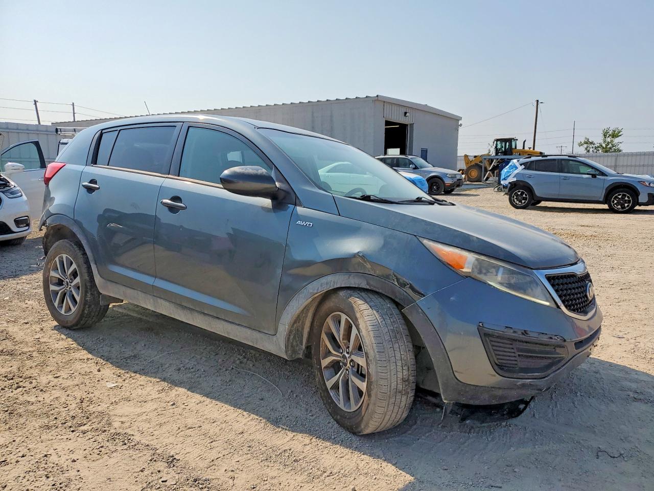 2014 Kia Sportage Lx Gray vin: KNDPBCAC8E7549107
