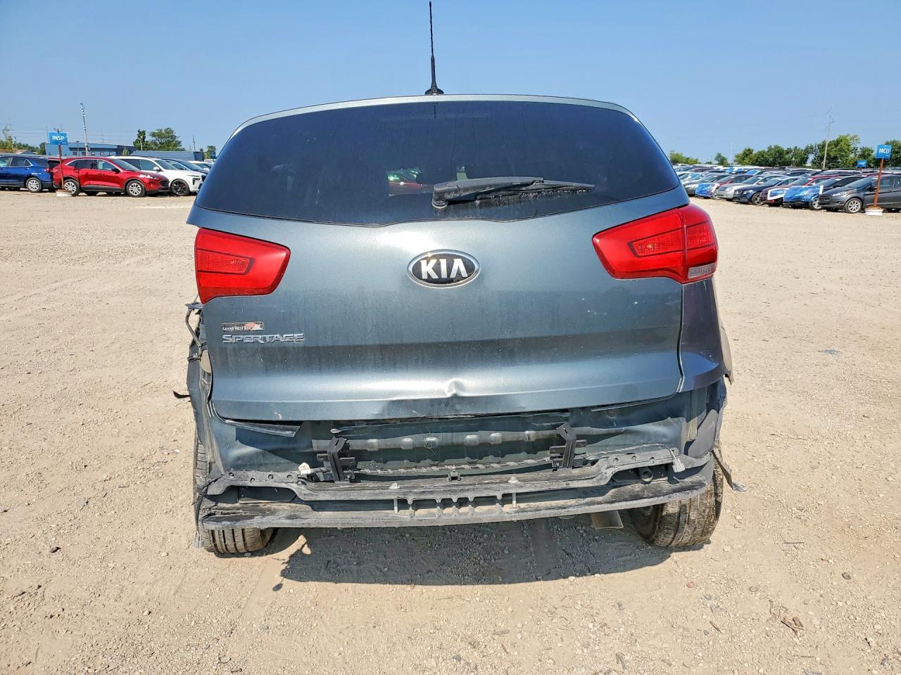 2014 Kia Sportage Lx Gray vin: KNDPBCAC8E7549107