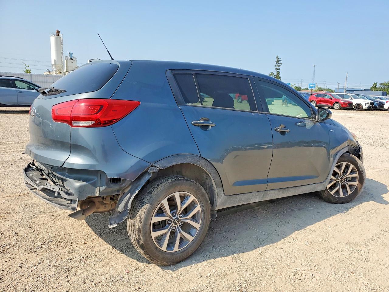 2014 Kia Sportage Lx Gray vin: KNDPBCAC8E7549107