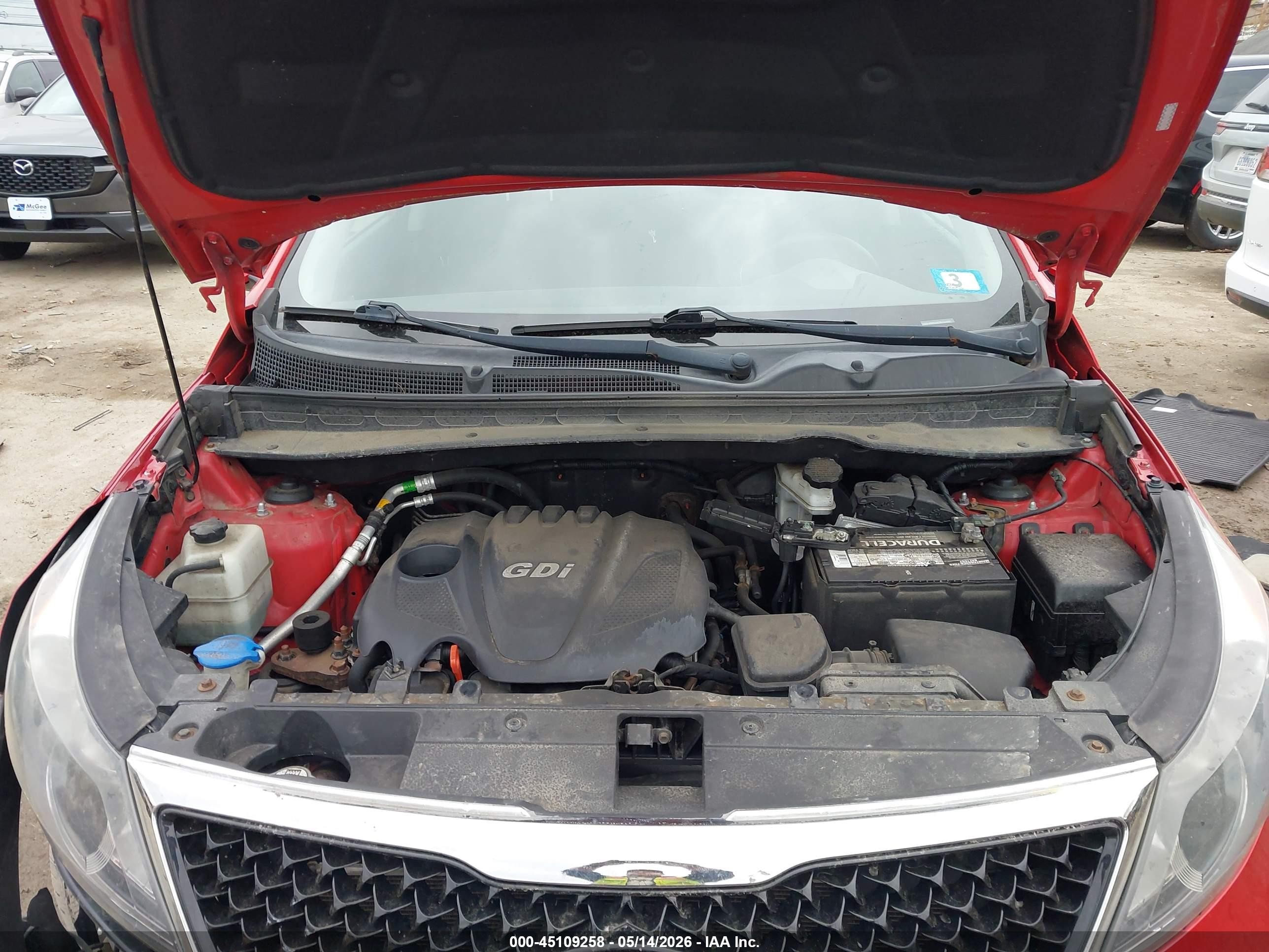 2014 Kia Sportage Lx Red vin: KNDPBCAC8E7550984