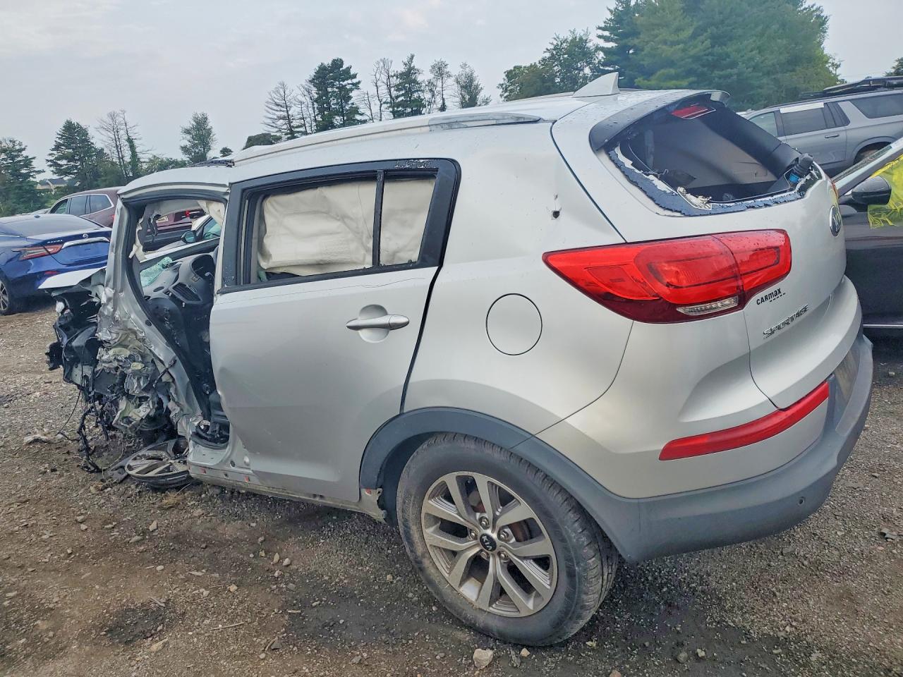 2014 Kia Sportage Lx Серебряный vin: KNDPBCAC8E7575383
