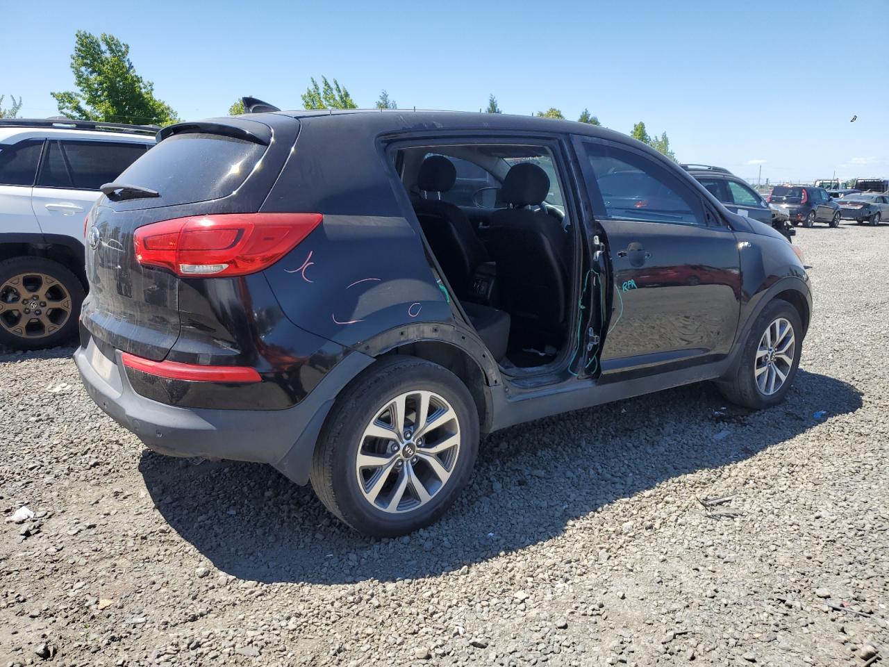 2014 Kia Sportage Lx Черный vin: KNDPBCAC8E7620161