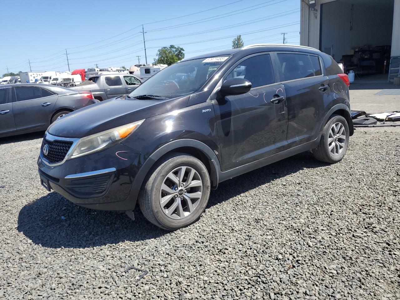 2014 Kia Sportage Lx Черный vin: KNDPBCAC8E7620161