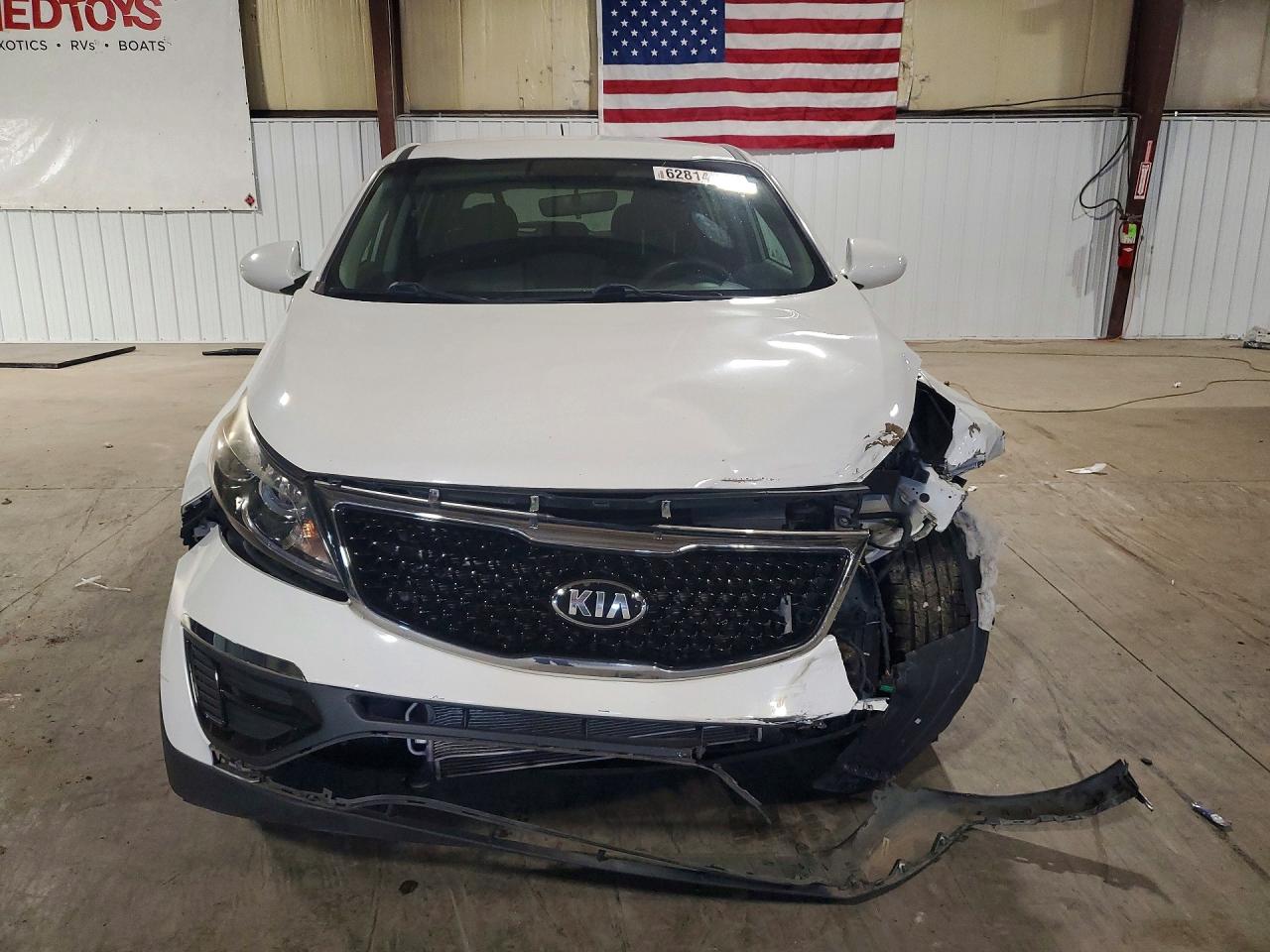2015 Kia Sportage Lx White vin: KNDPBCAC8F7693791