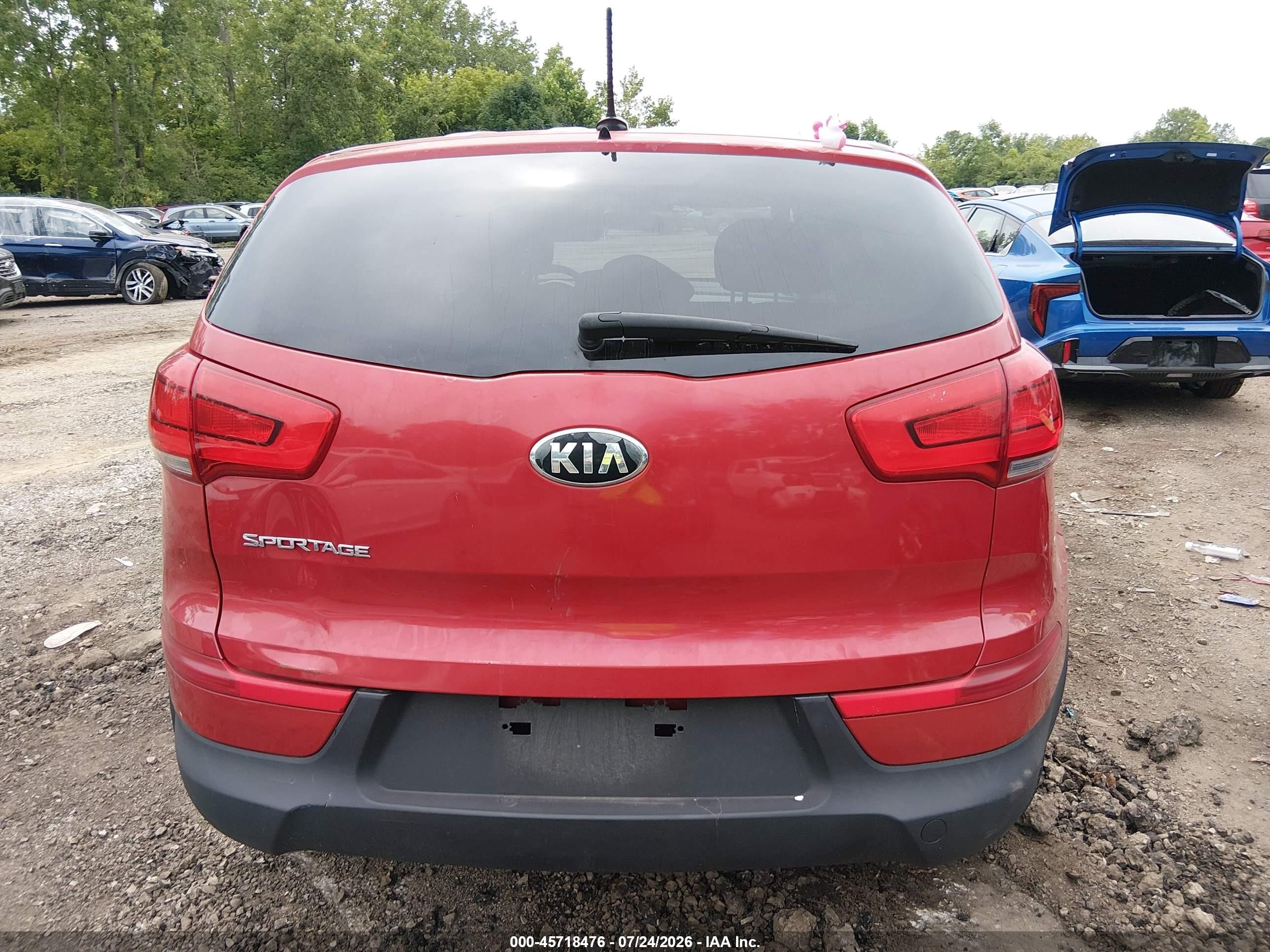 2015 Kia Sportage Lx Red vin: KNDPBCAC8F7710363