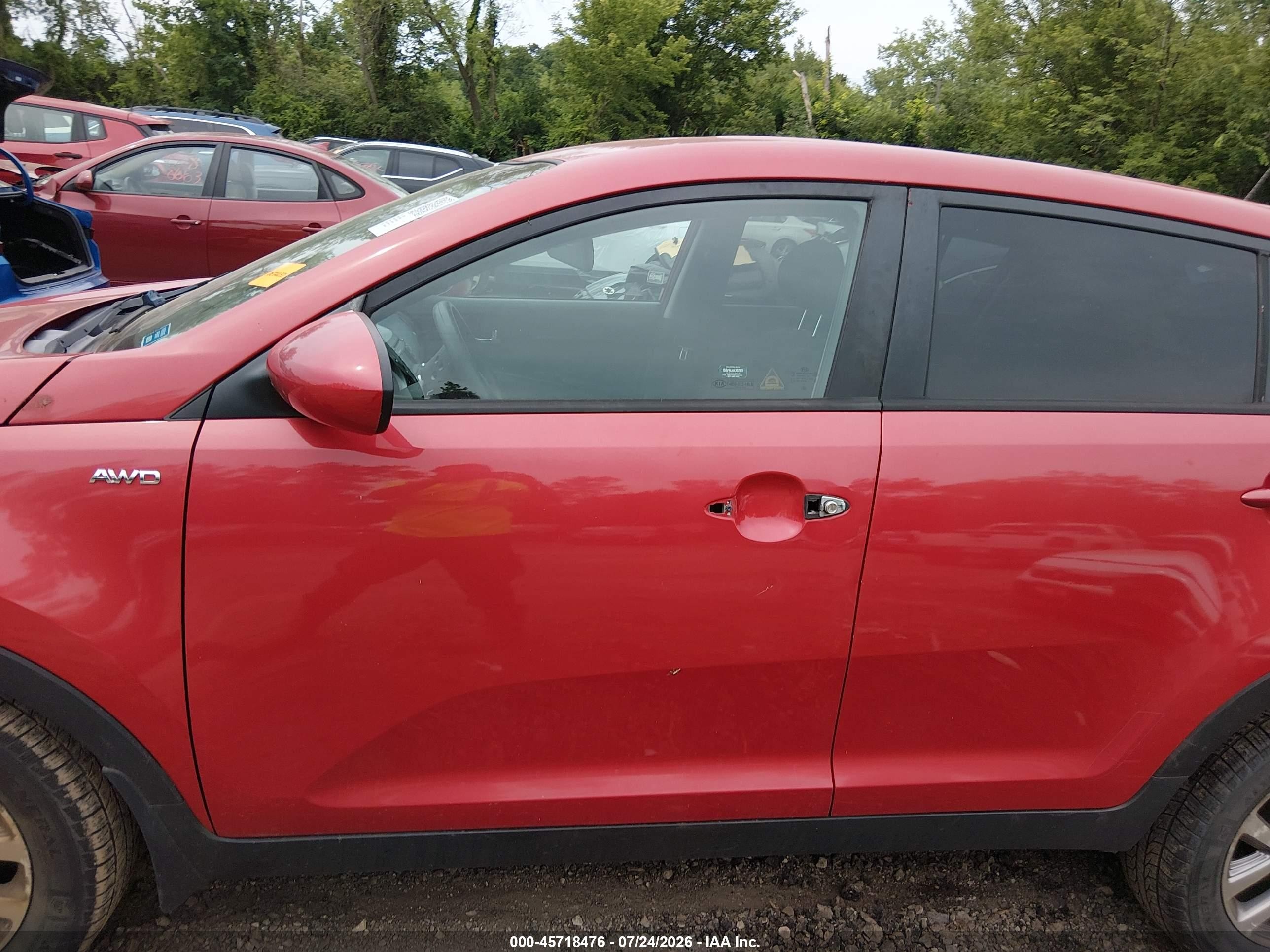 2015 Kia Sportage Lx Red vin: KNDPBCAC8F7710363