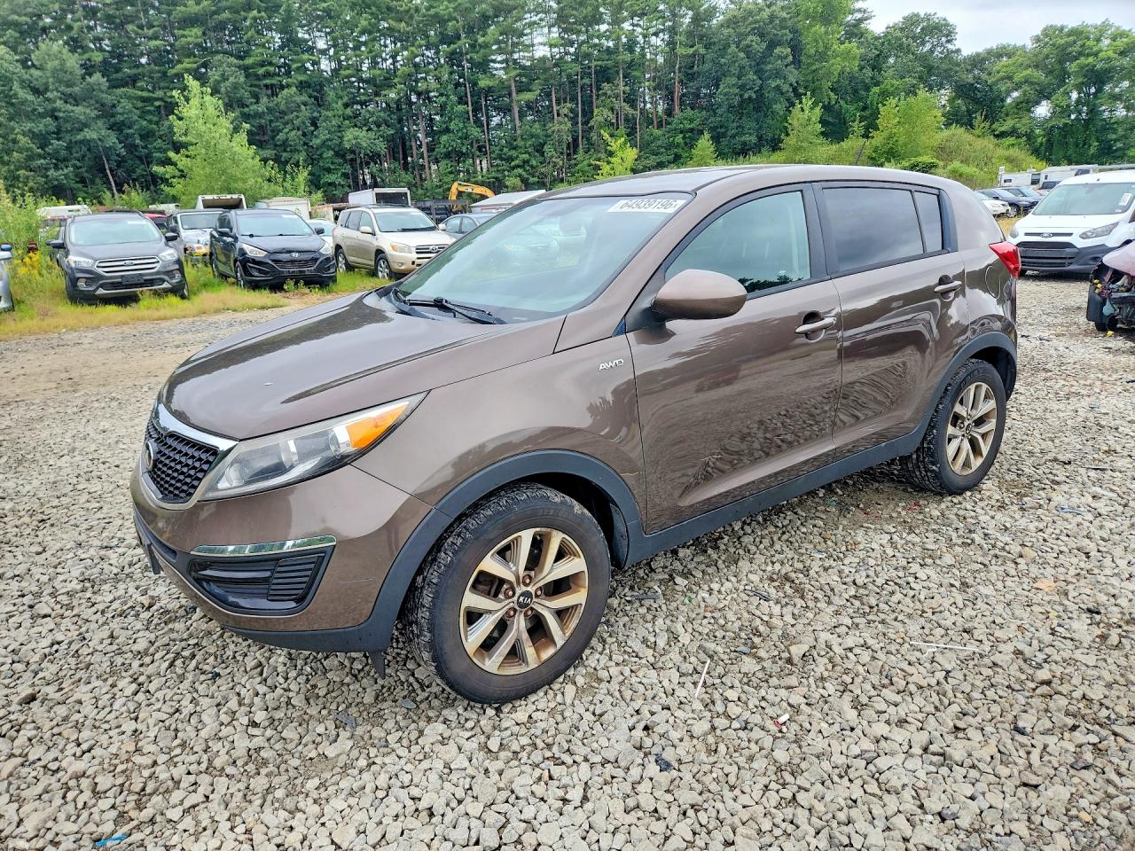 2015 Kia Sportage Lx Brown vin: KNDPBCAC8F7716227
