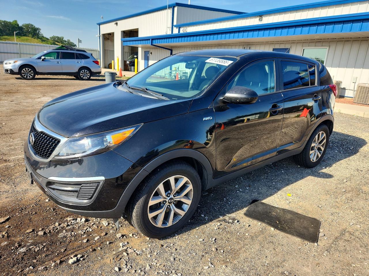 2015 Kia Sportage Lx Black vin: KNDPBCAC8F7739068