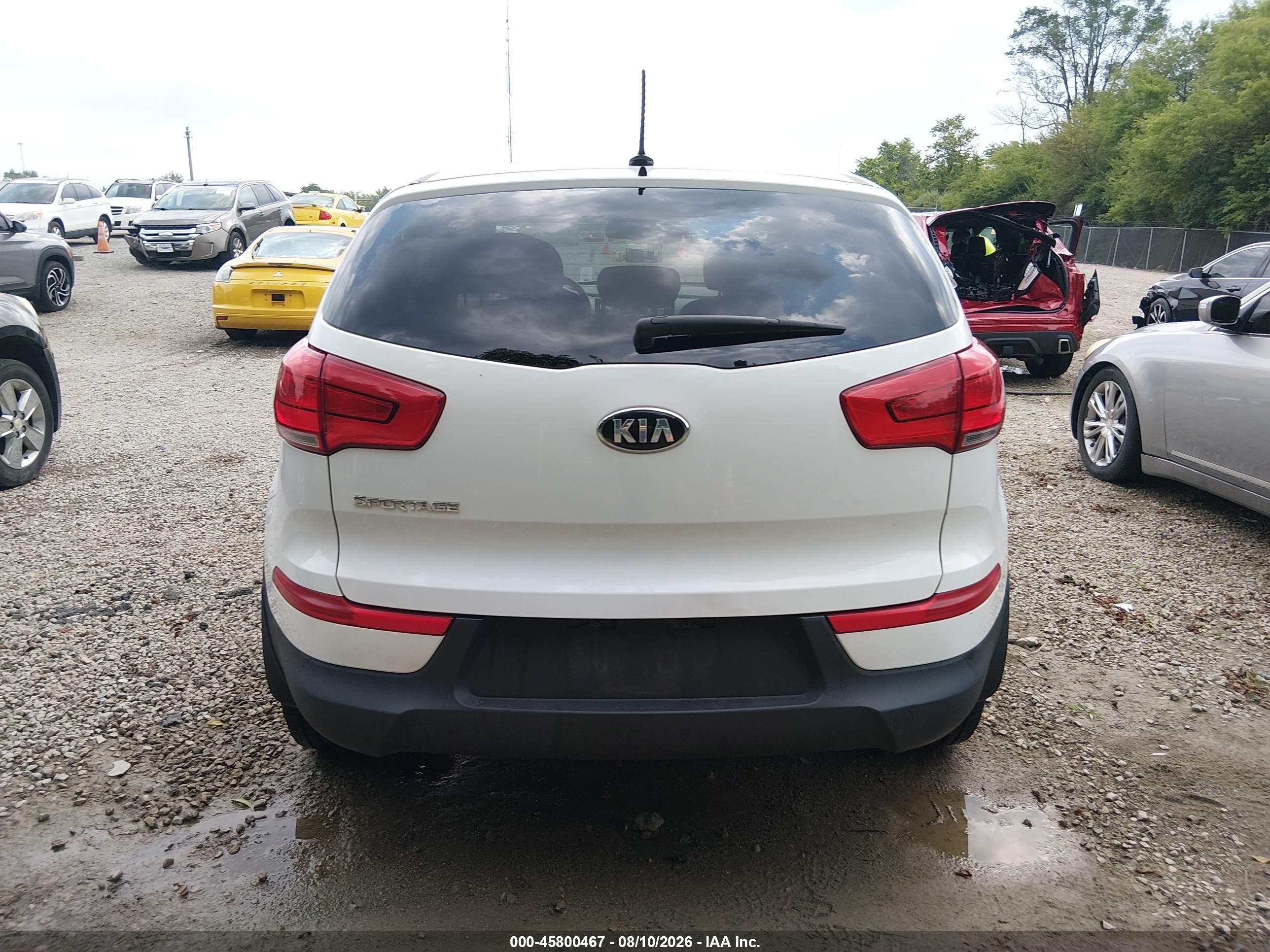 2015 Kia Sportage Lx White vin: KNDPBCAC8F7780087
