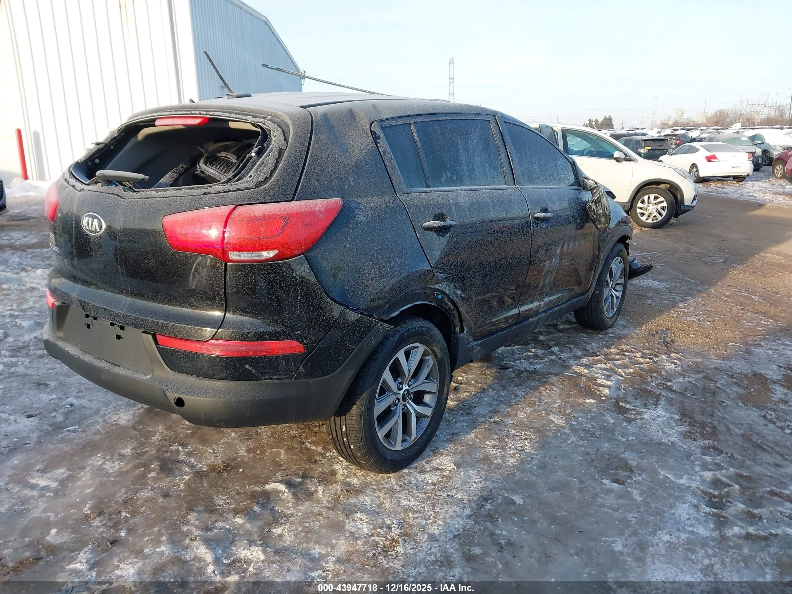 2015 Kia Sportage Lx Черный vin: KNDPBCAC8F7786987