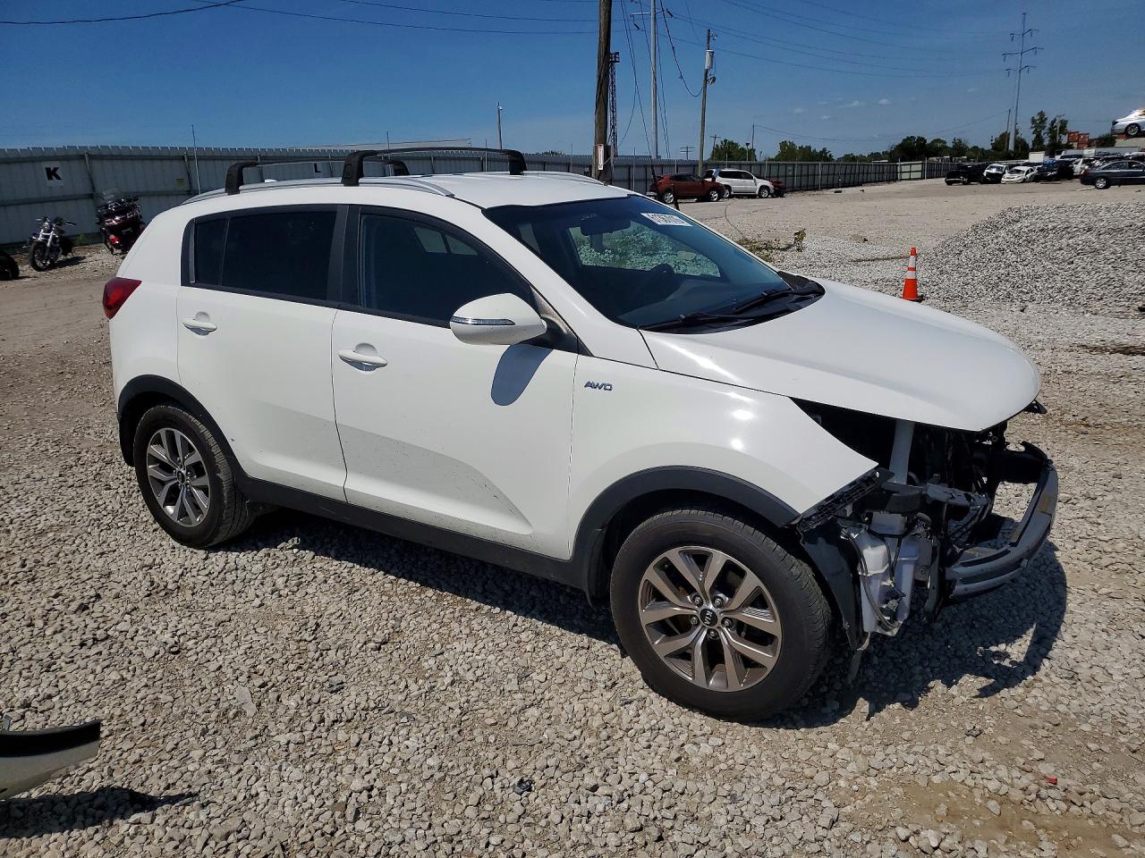 2014 Kia Sportage Lx White vin: KNDPBCAC9E7641469