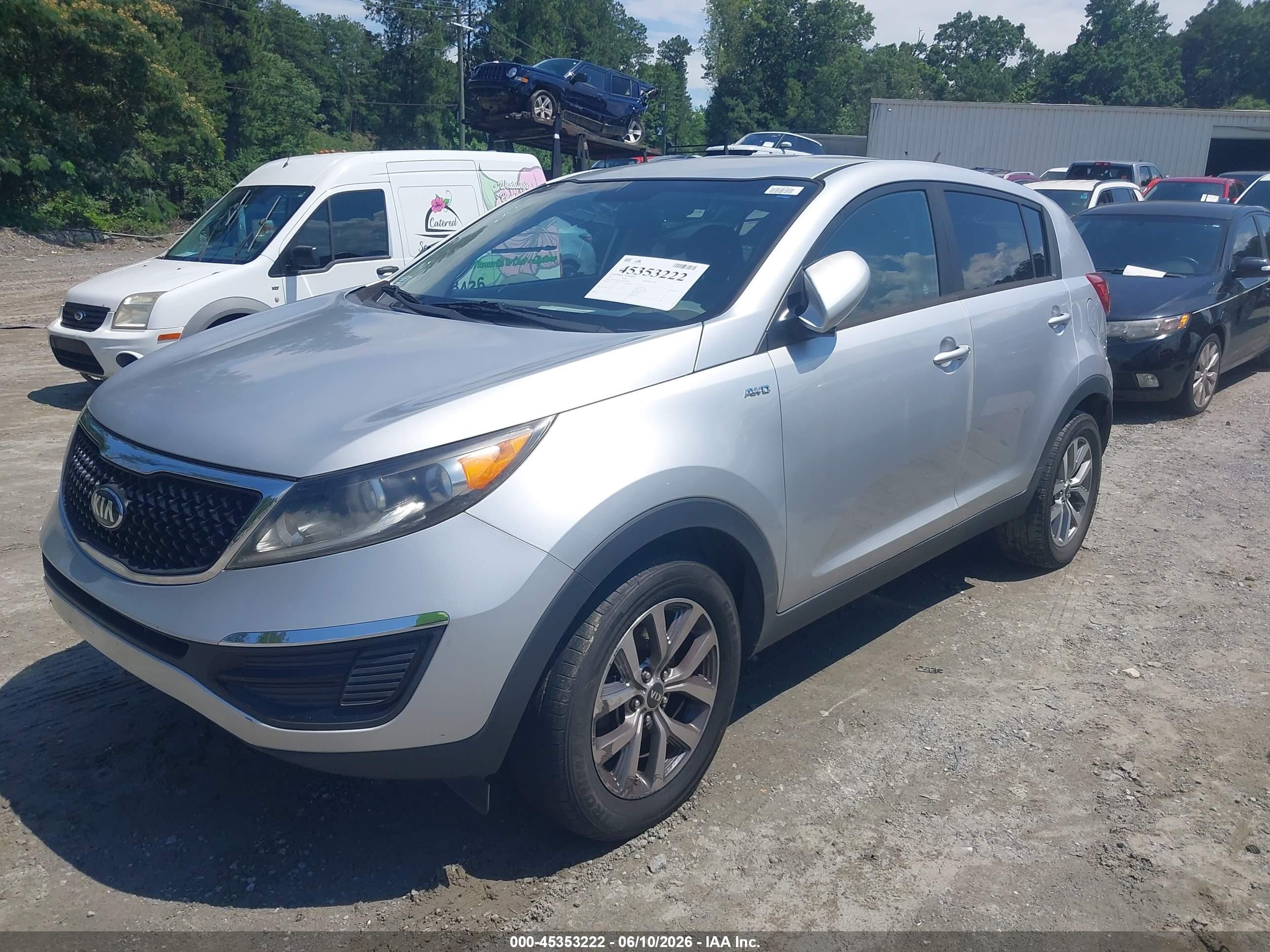 2015 Kia Sportage Lx Silver vin: KNDPBCAC9F7764576