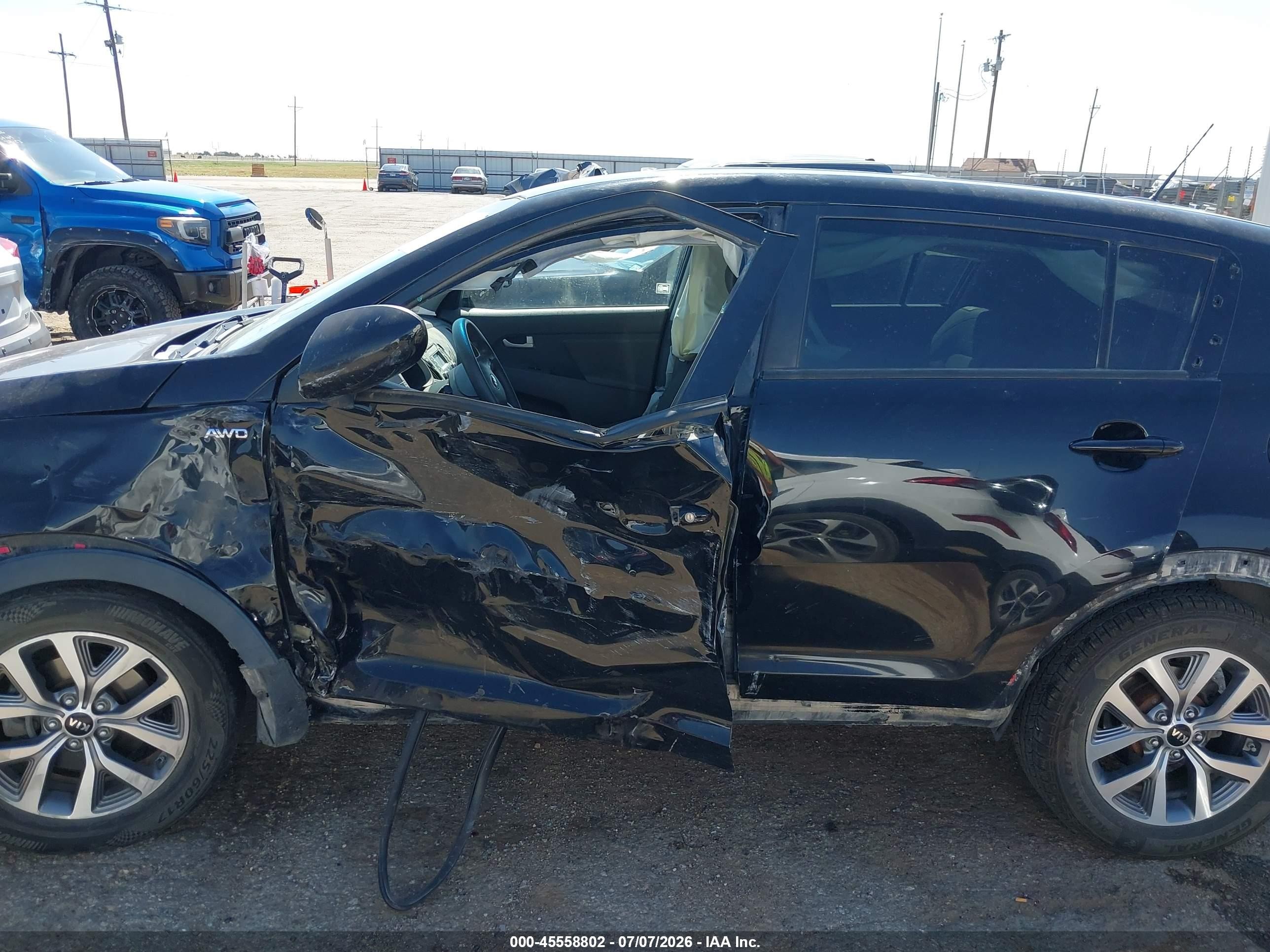 2015 Kia Sportage Lx Black vin: KNDPBCACXF7684235