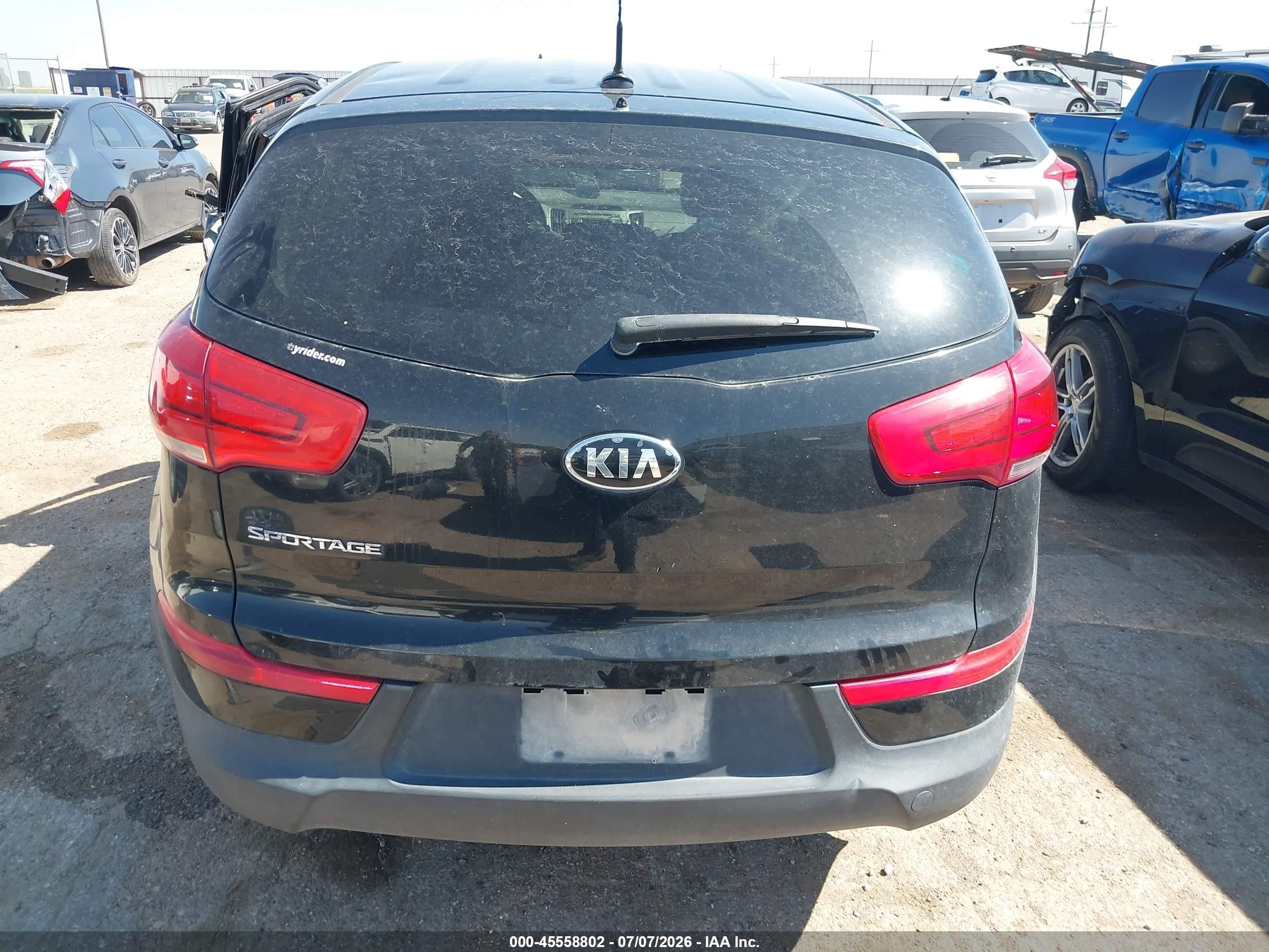 2015 Kia Sportage Lx Black vin: KNDPBCACXF7684235