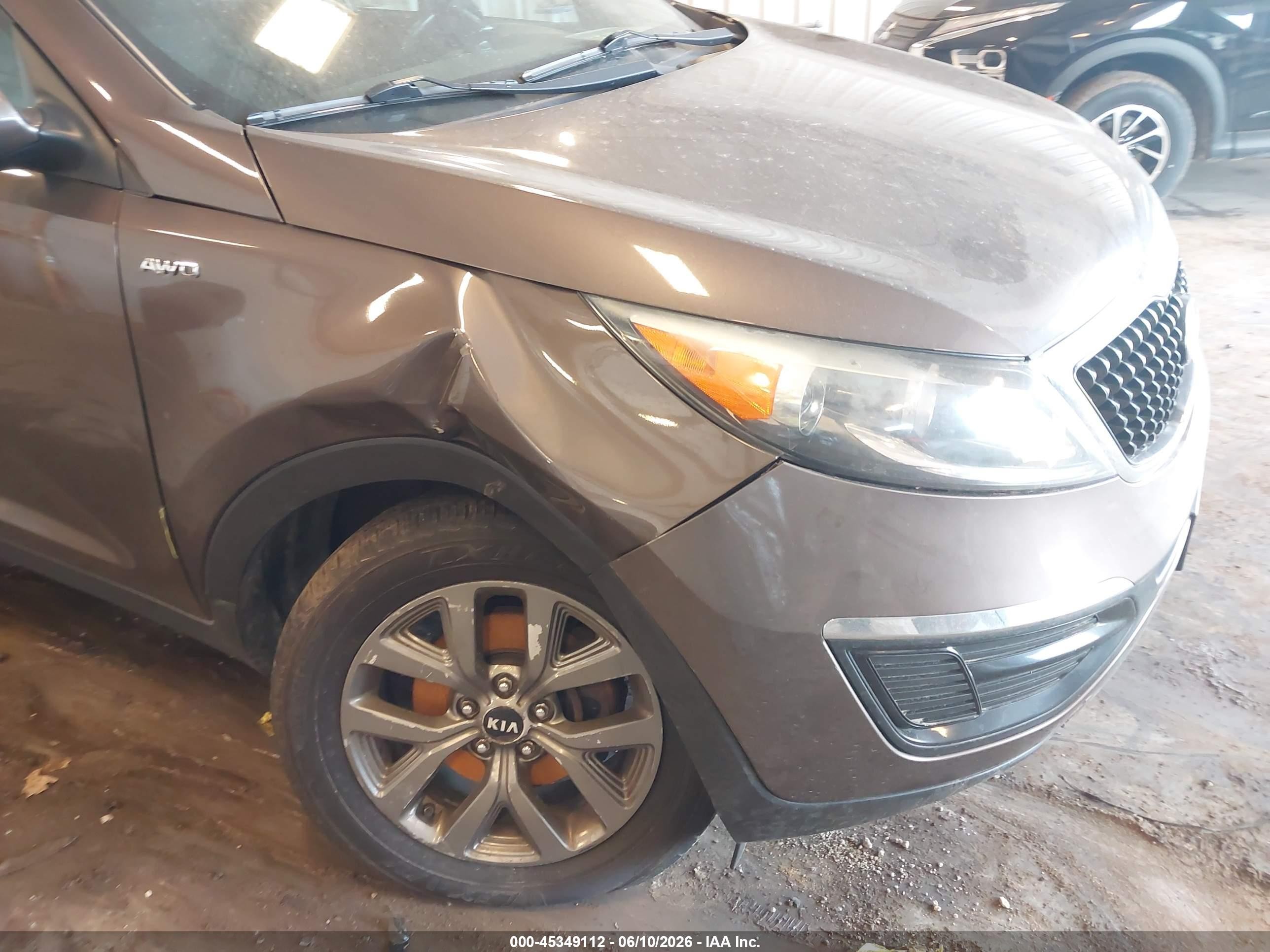 2015 Kia Sportage Lx Brown vin: KNDPBCACXF7705780