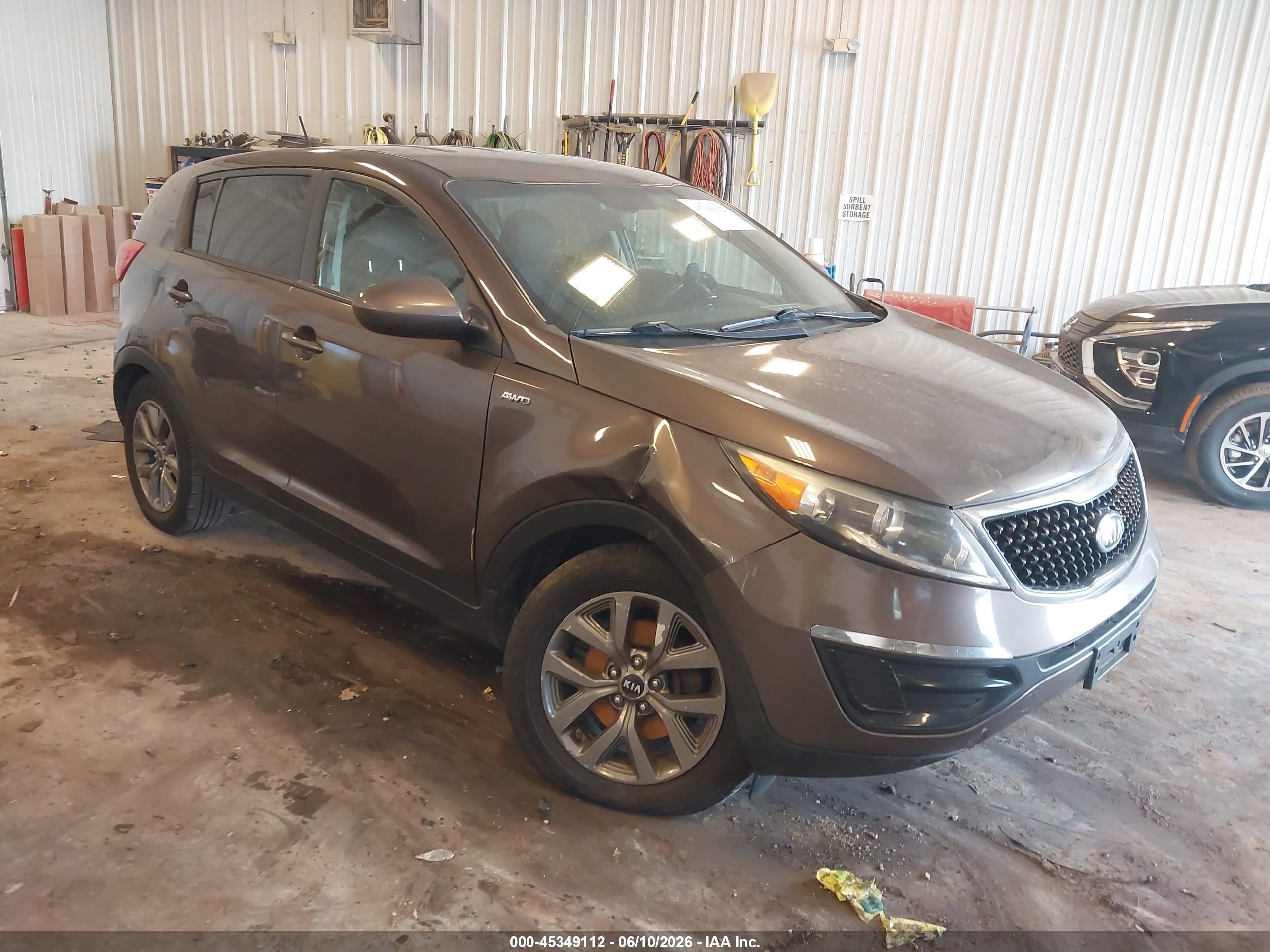 2015 Kia Sportage Lx Brown vin: KNDPBCACXF7705780