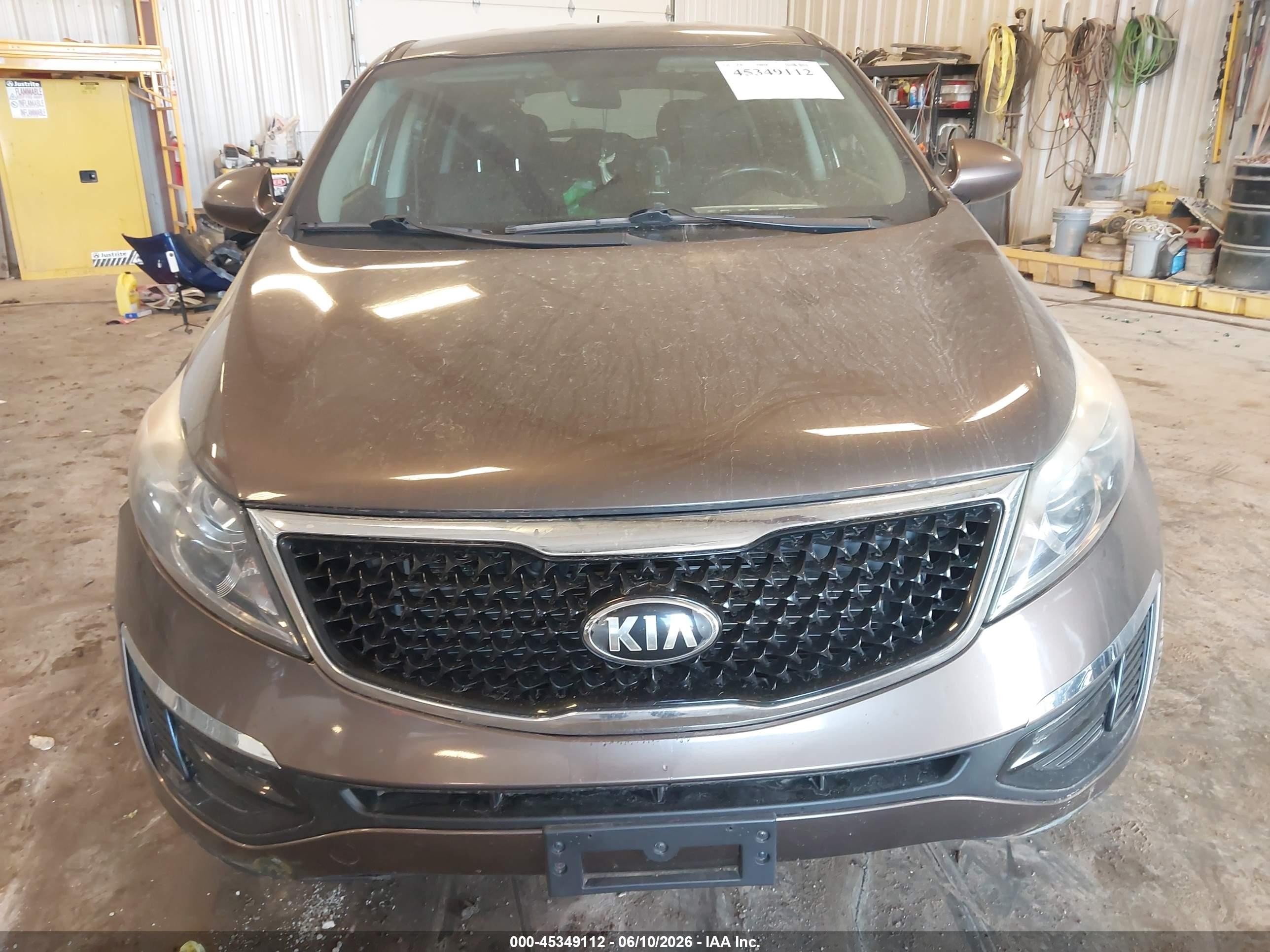 2015 Kia Sportage Lx Brown vin: KNDPBCACXF7705780