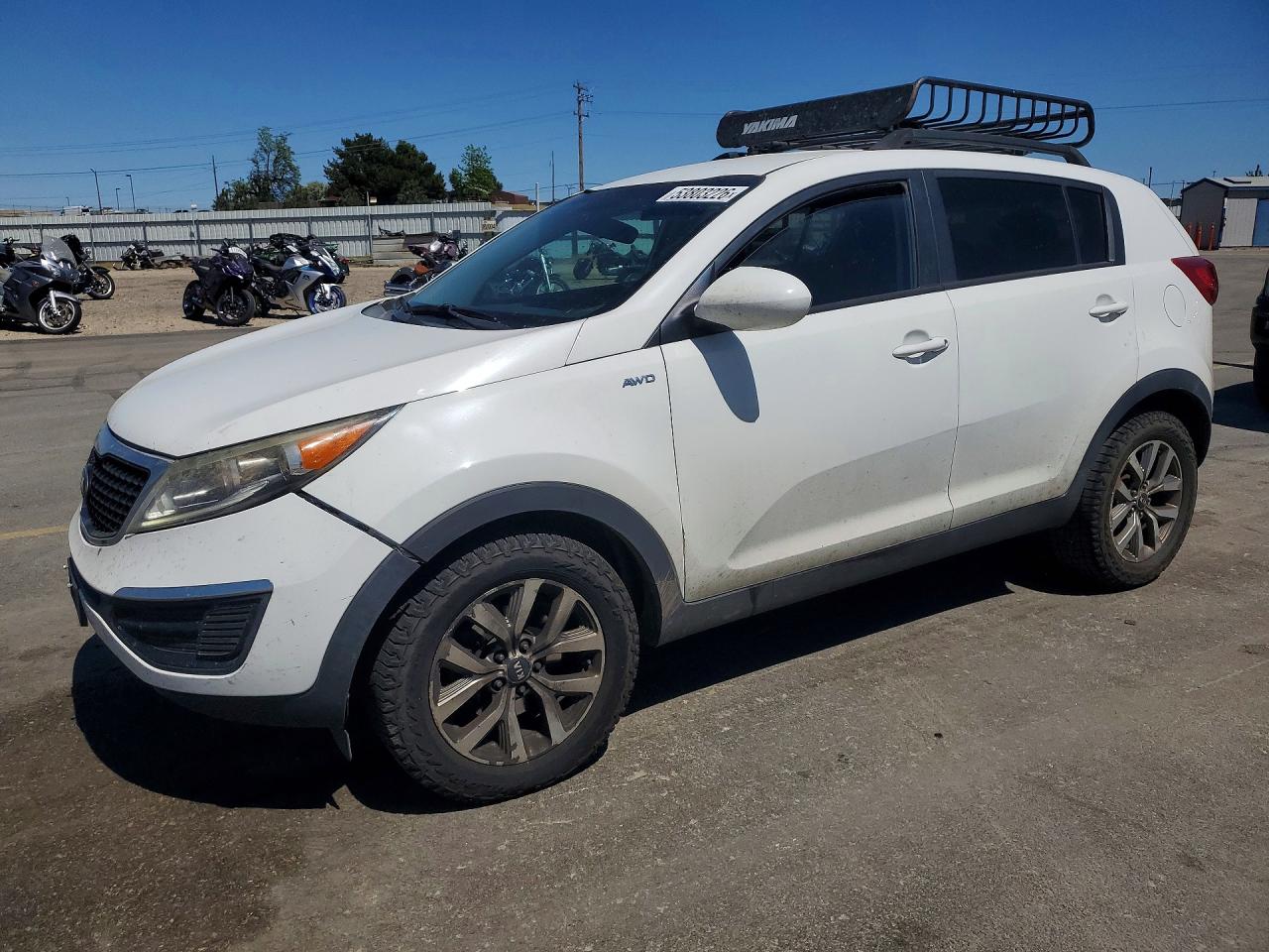 2015 Kia Sportage Lx White vin: KNDPBCACXF7710297