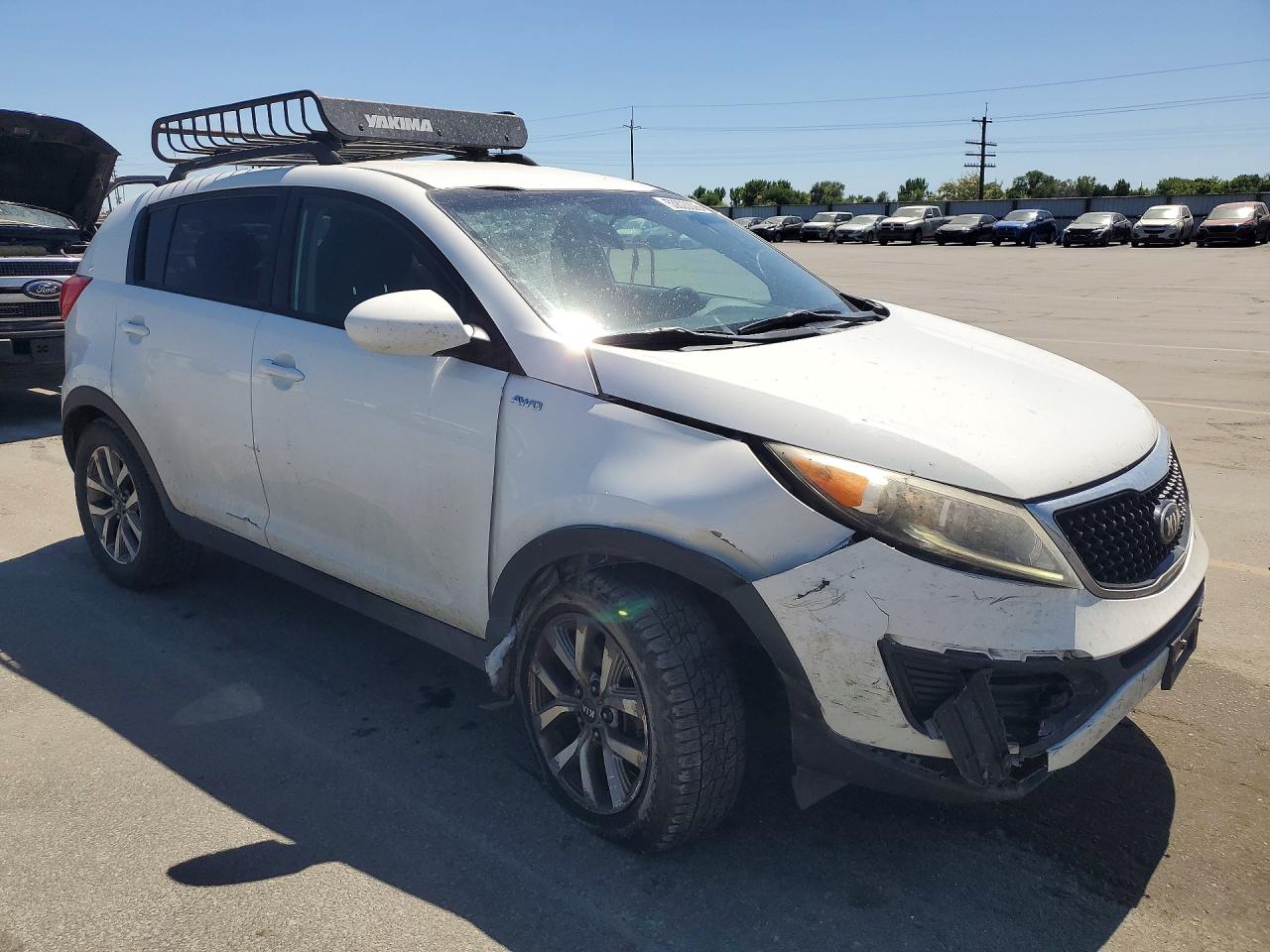 2015 Kia Sportage Lx White vin: KNDPBCACXF7710297