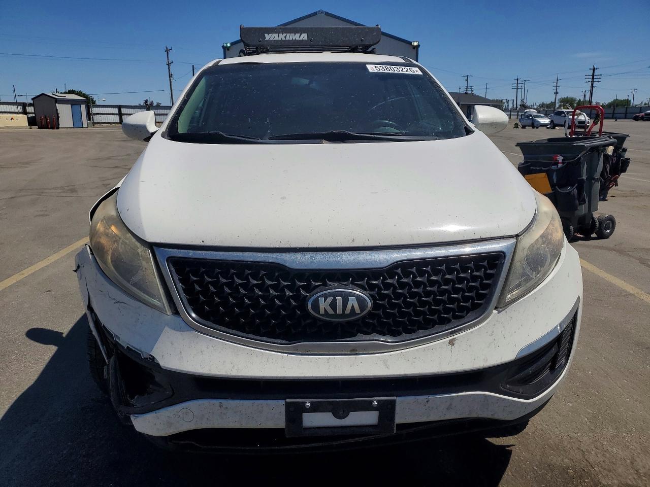 2015 Kia Sportage Lx White vin: KNDPBCACXF7710297