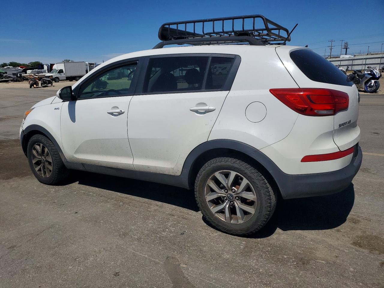 2015 Kia Sportage Lx White vin: KNDPBCACXF7710297