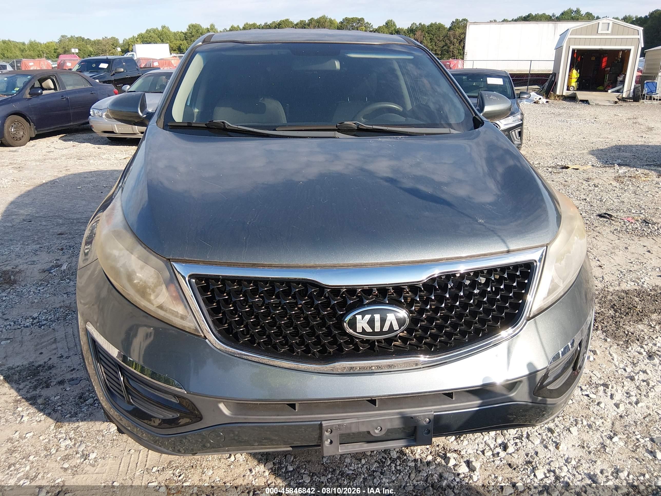 2015 Kia Sportage Lx Gray vin: KNDPBCACXF7722806
