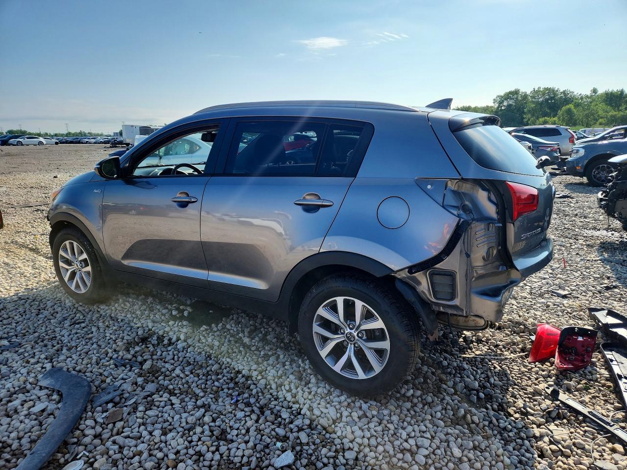 2015 Kia Sportage Lx Gray vin: KNDPBCACXF7757877