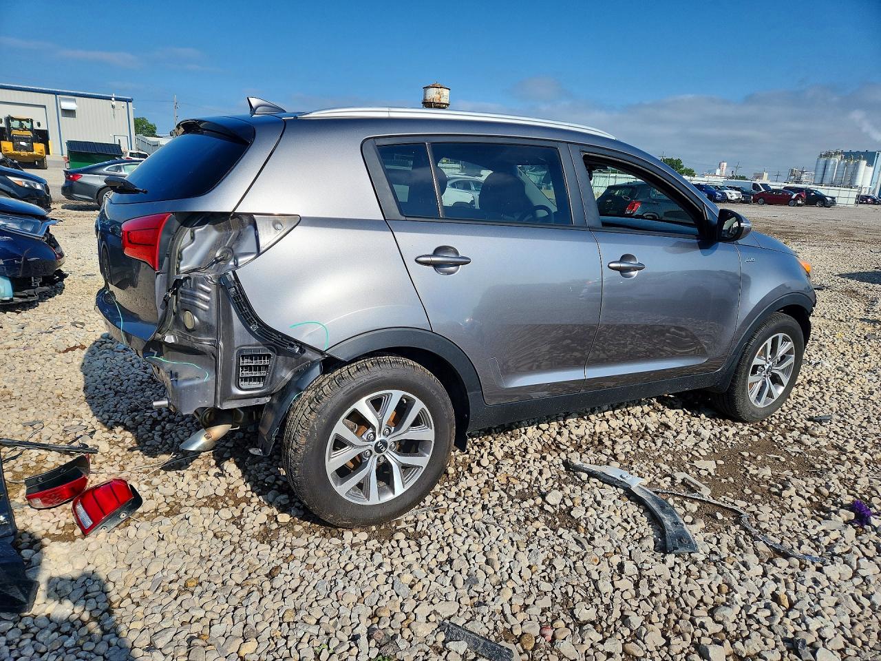 2015 Kia Sportage Lx Gray vin: KNDPBCACXF7757877