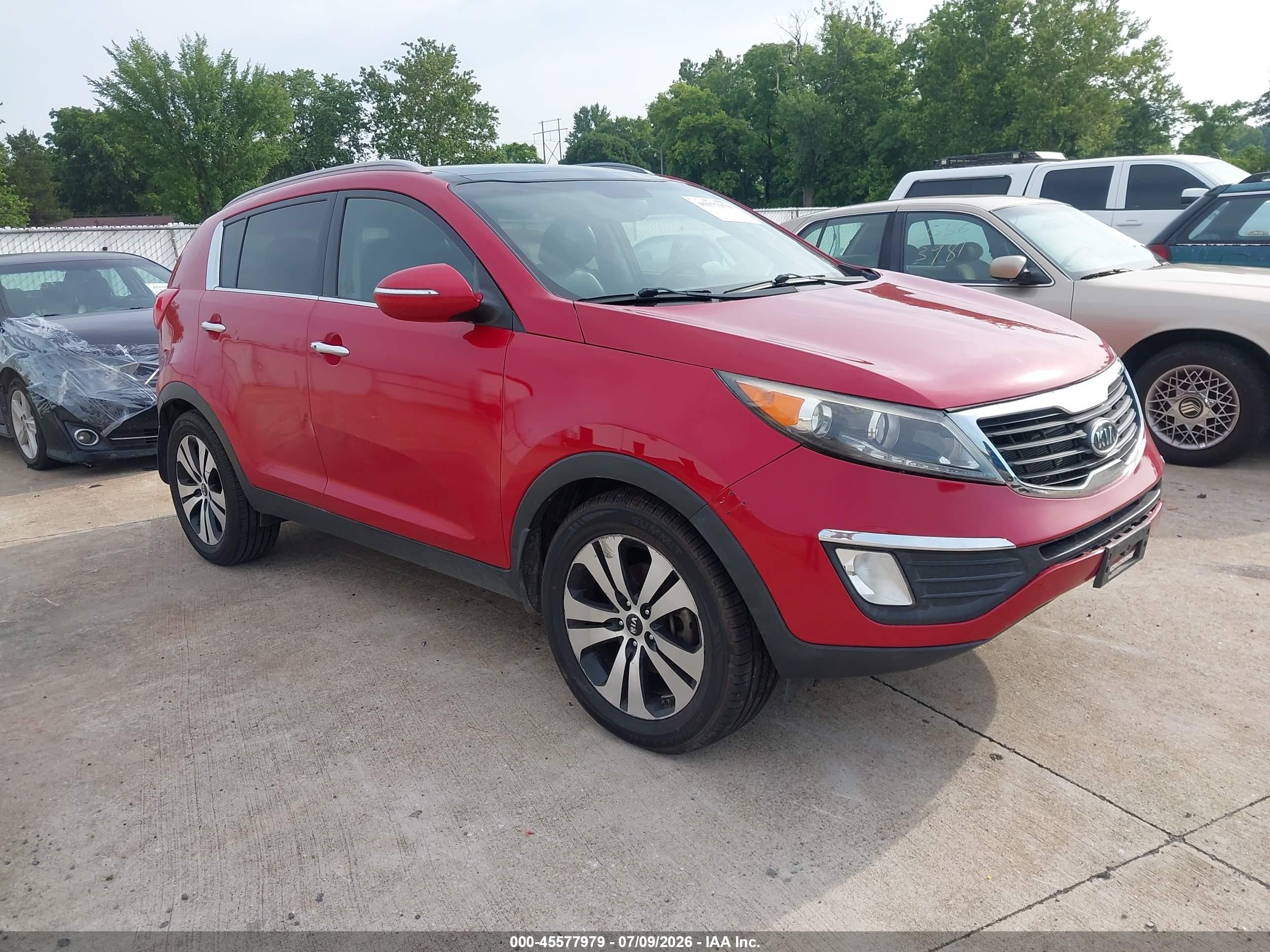 2012 Kia Sportage Ex Red vin: KNDPC3A20C7199568