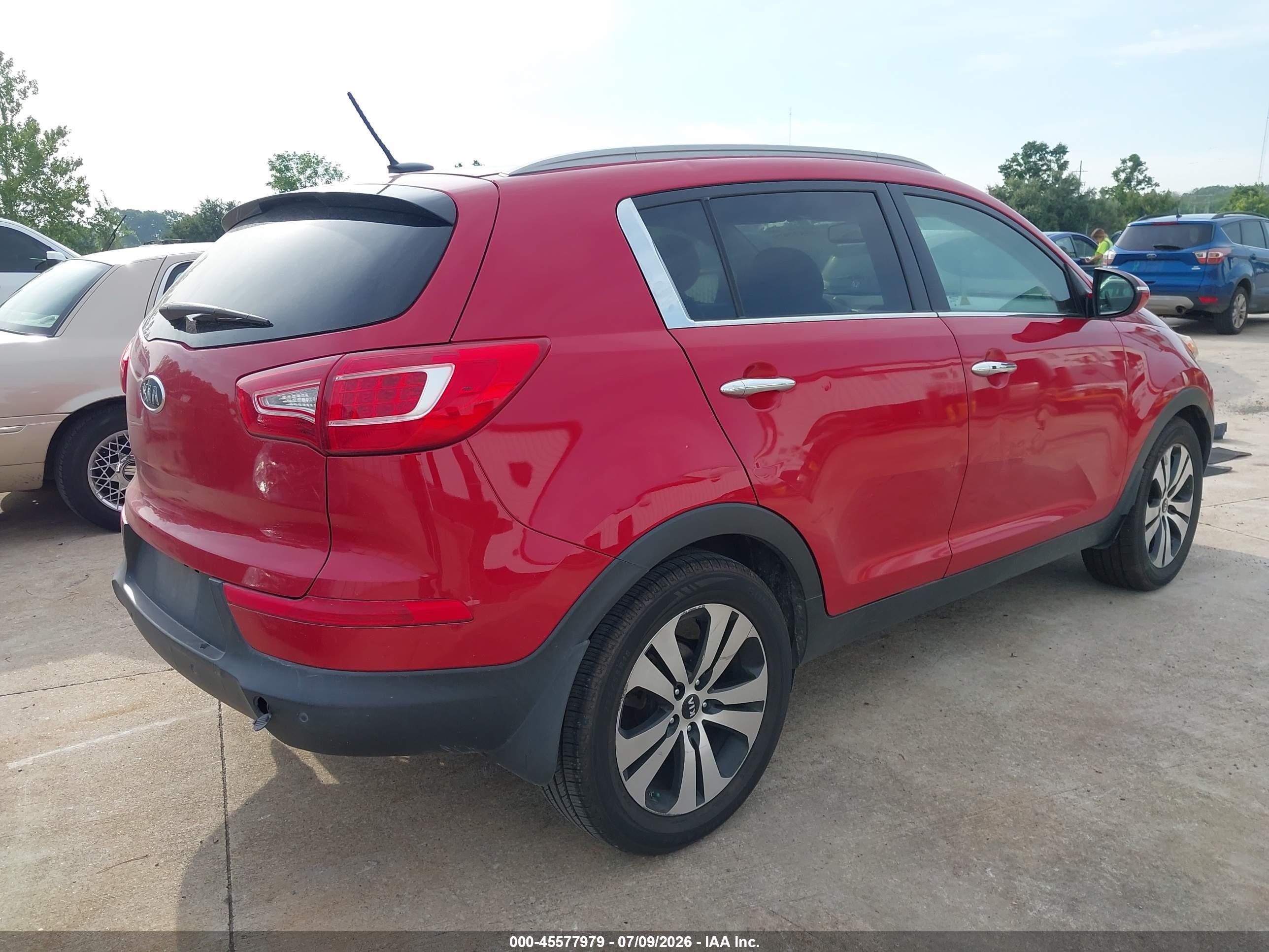 2012 Kia Sportage Ex Red vin: KNDPC3A20C7199568