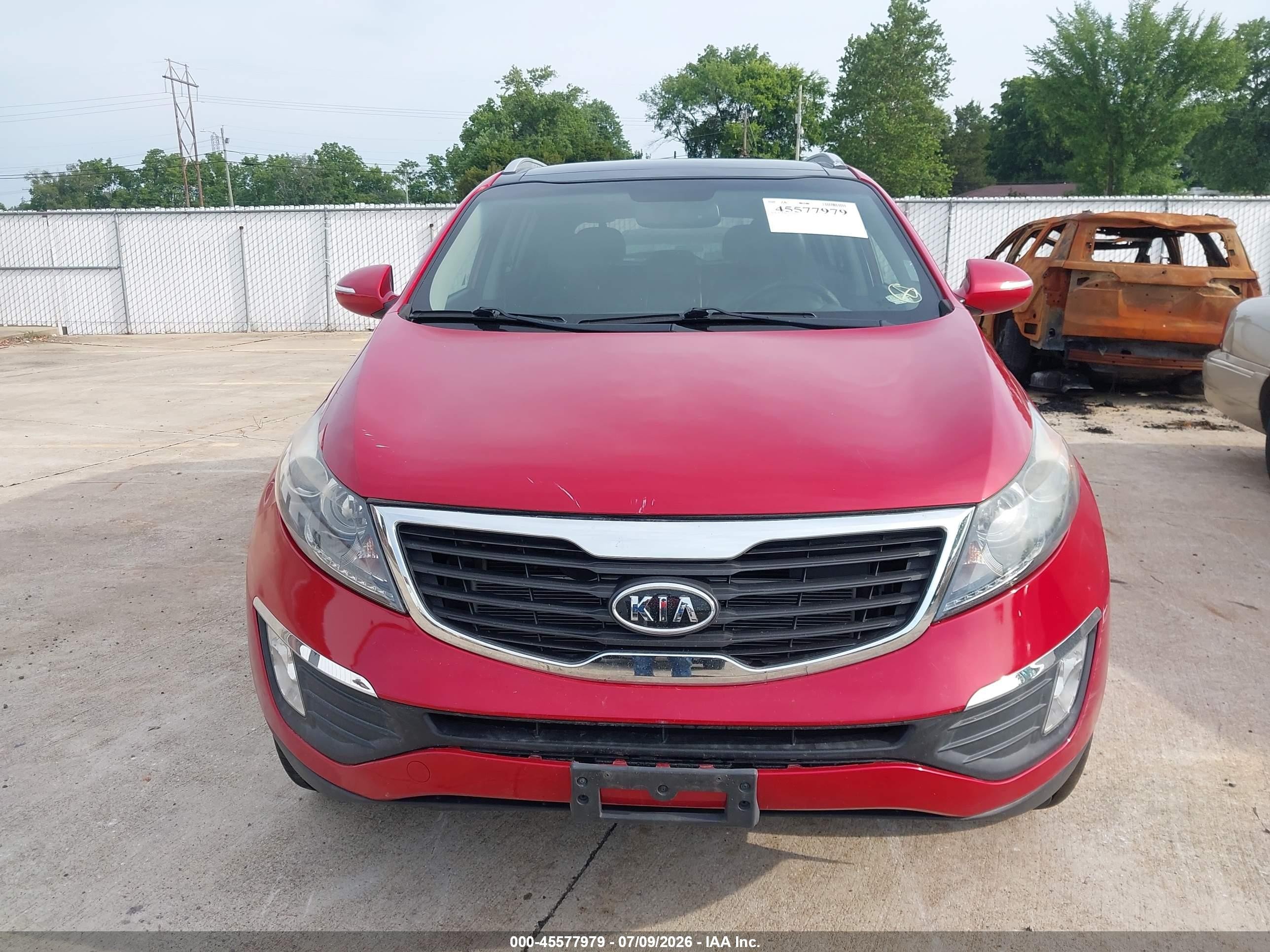 2012 Kia Sportage Ex Red vin: KNDPC3A20C7199568