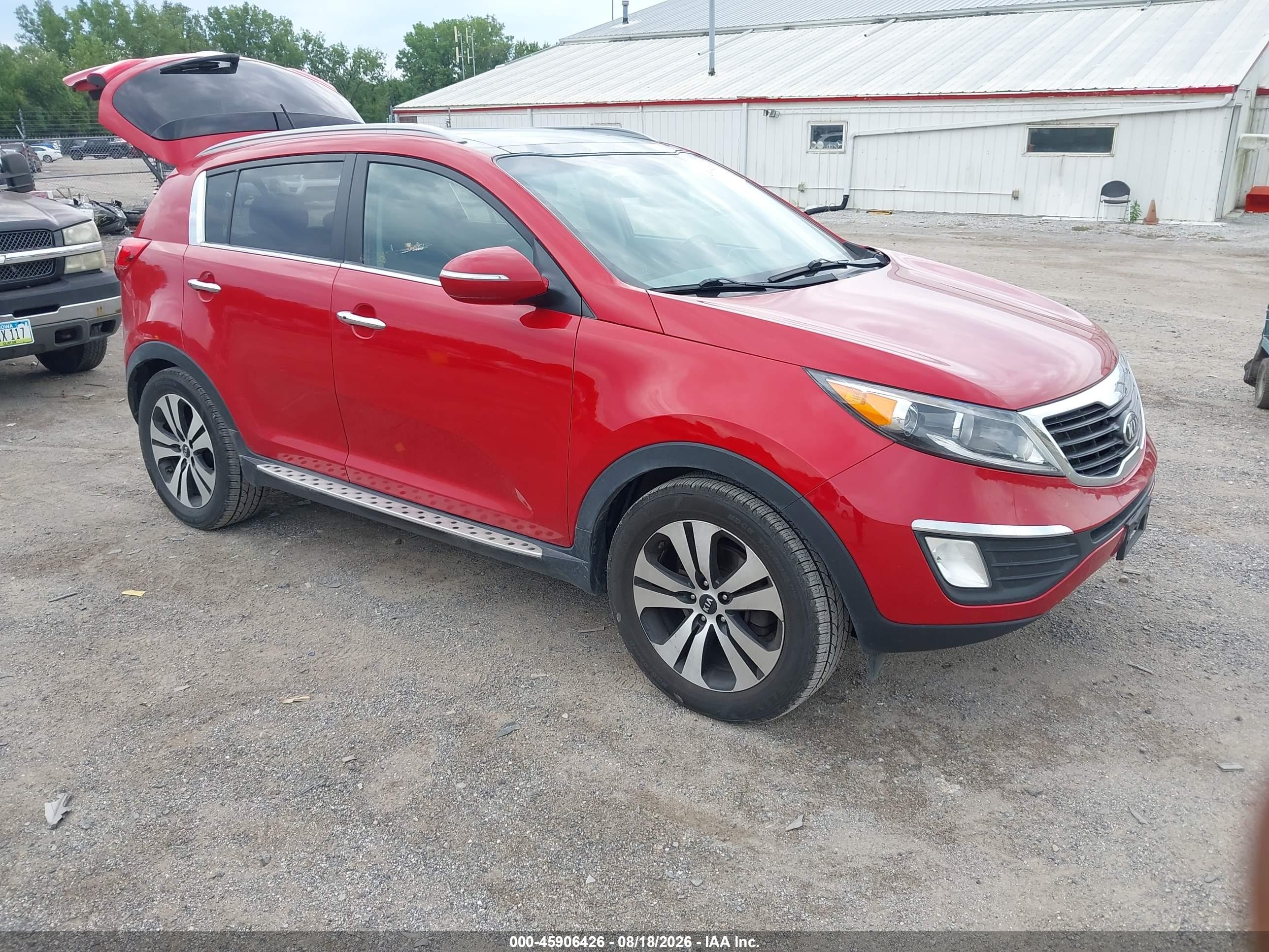 2013 Kia Sportage Ex Красный vin: KNDPC3A20D7420331