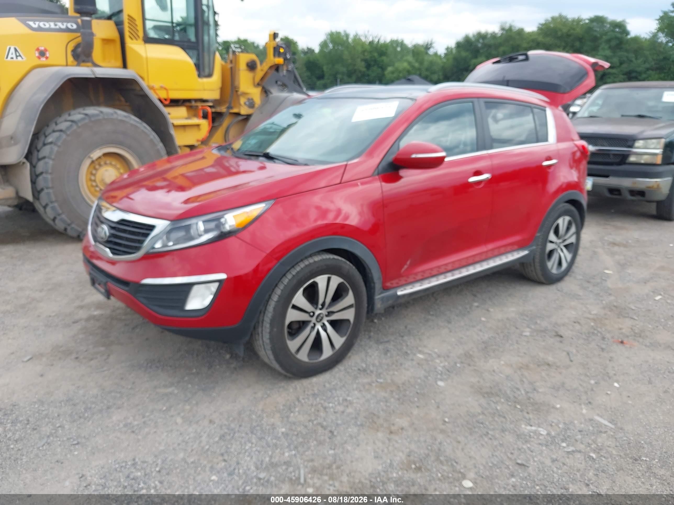2013 Kia Sportage Ex Red vin: KNDPC3A20D7420331