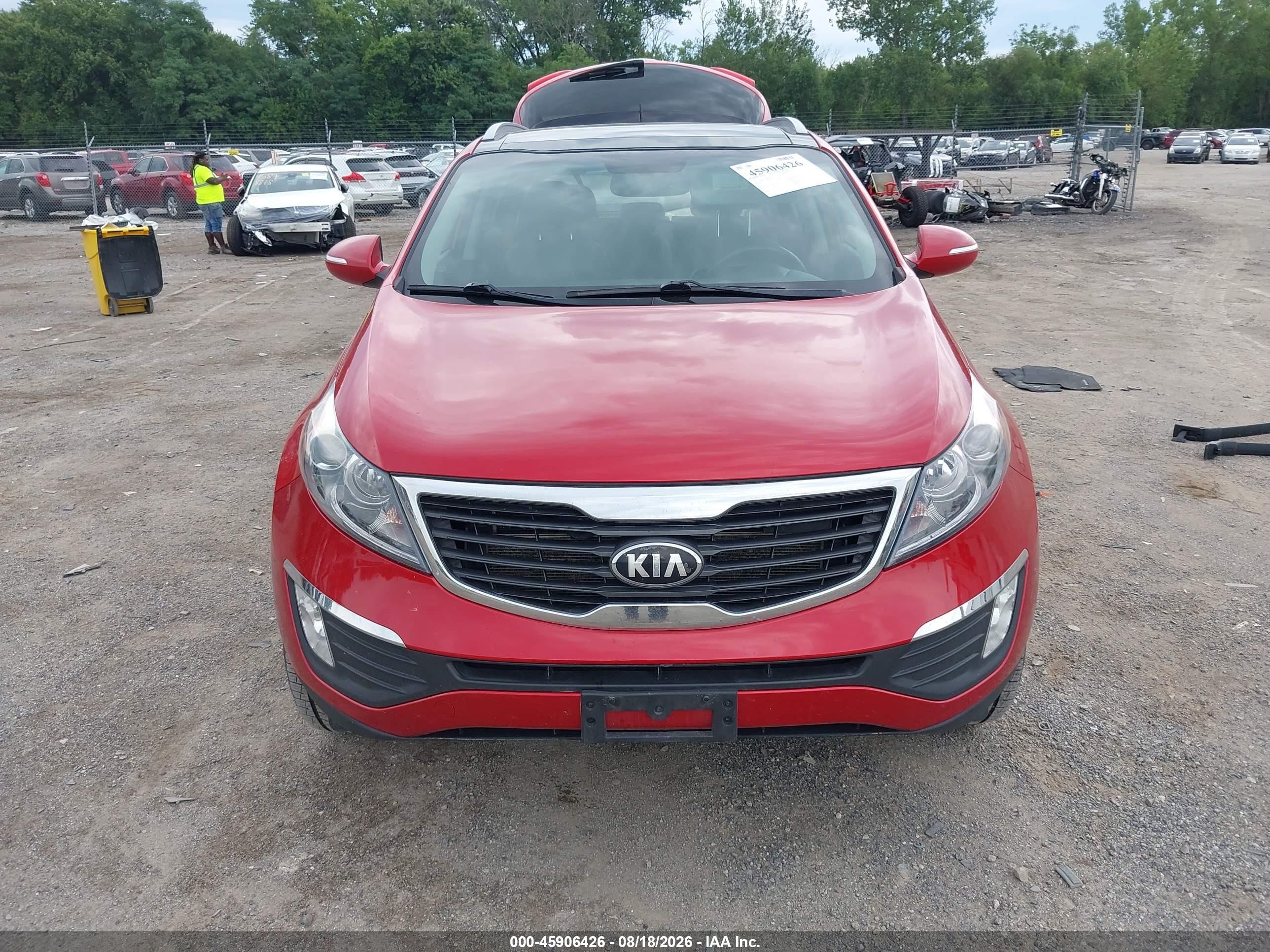 2013 Kia Sportage Ex Red vin: KNDPC3A20D7420331