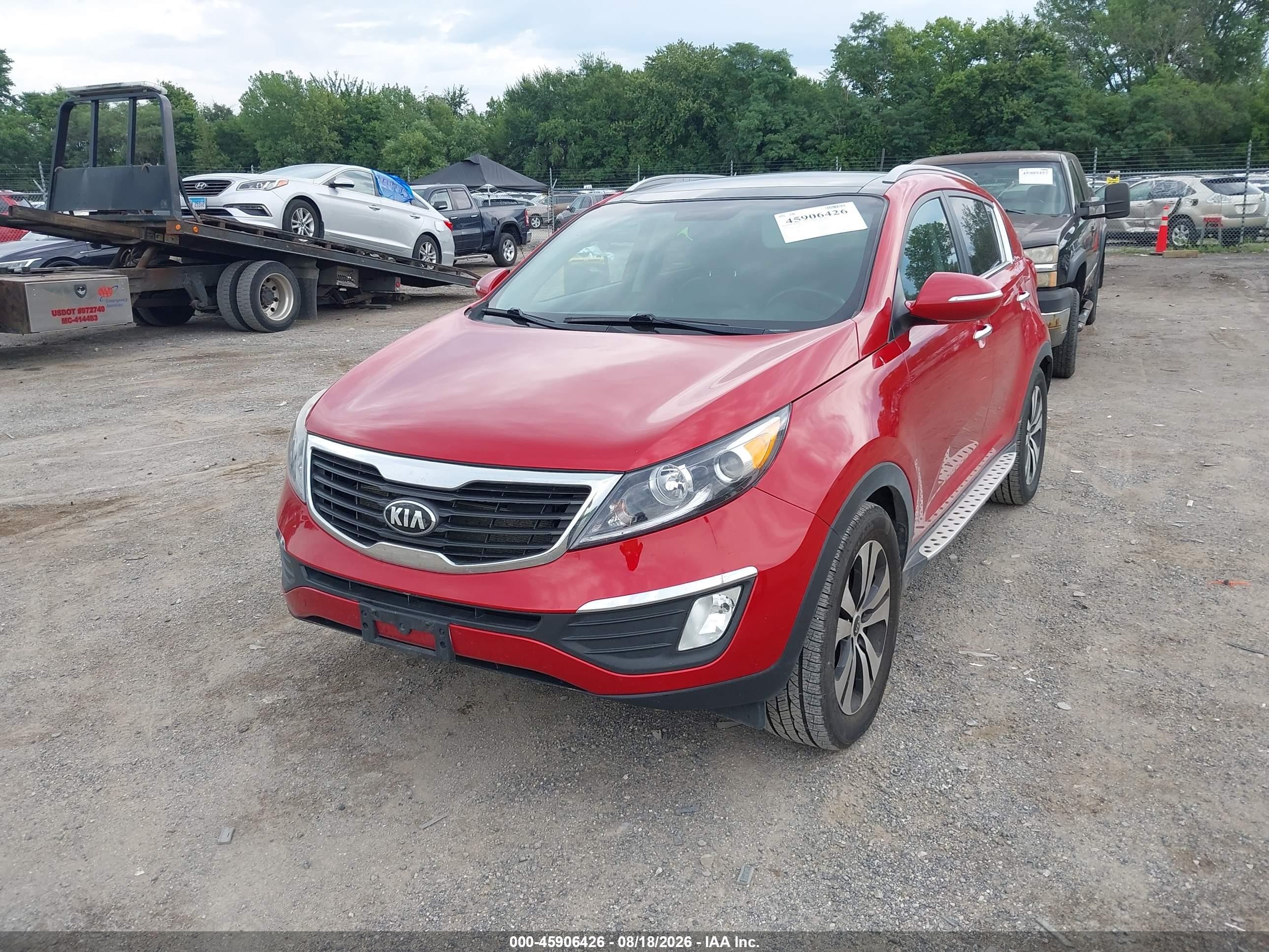 2013 Kia Sportage Ex Red vin: KNDPC3A20D7420331