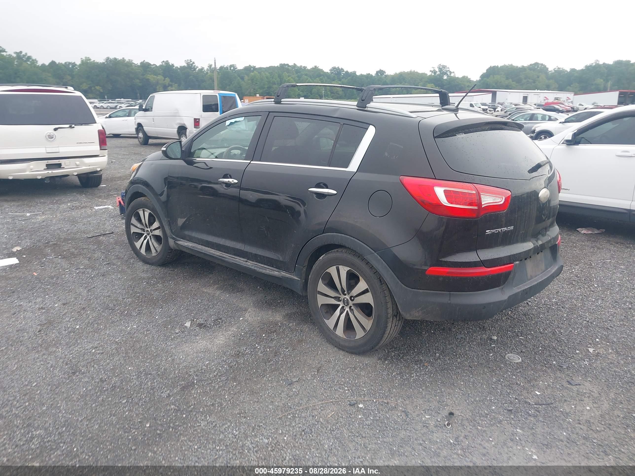 2013 Kia Sportage Ex Black vin: KNDPC3A20D7532711