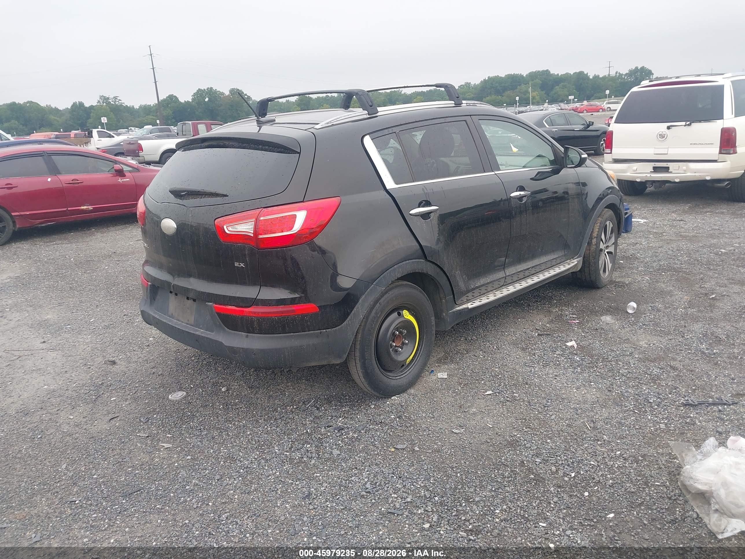 2013 Kia Sportage Ex Black vin: KNDPC3A20D7532711