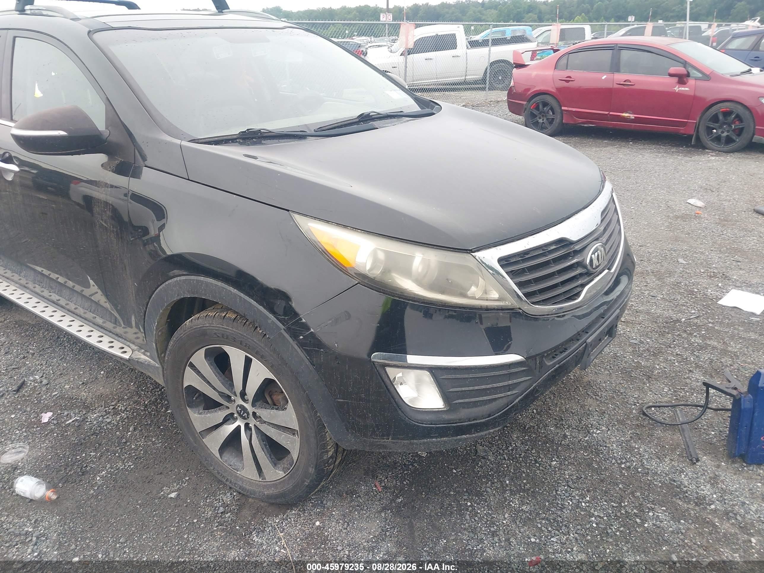 2013 Kia Sportage Ex Black vin: KNDPC3A20D7532711