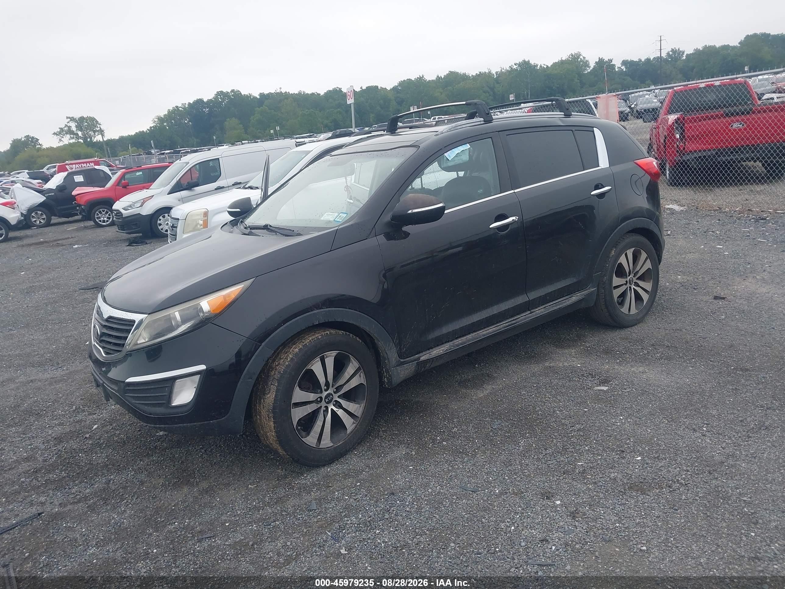 2013 Kia Sportage Ex Black vin: KNDPC3A20D7532711