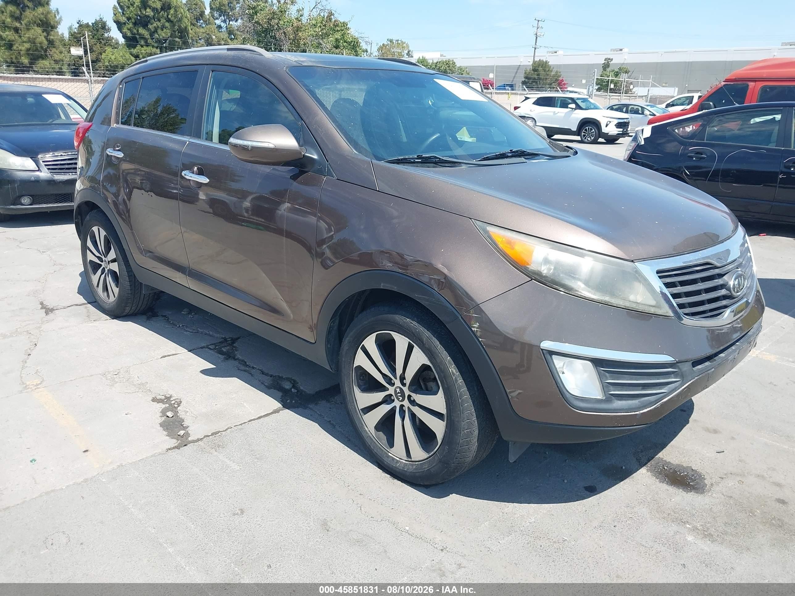 2012 Kia Sportage Ex Brown vin: KNDPC3A22C7295444