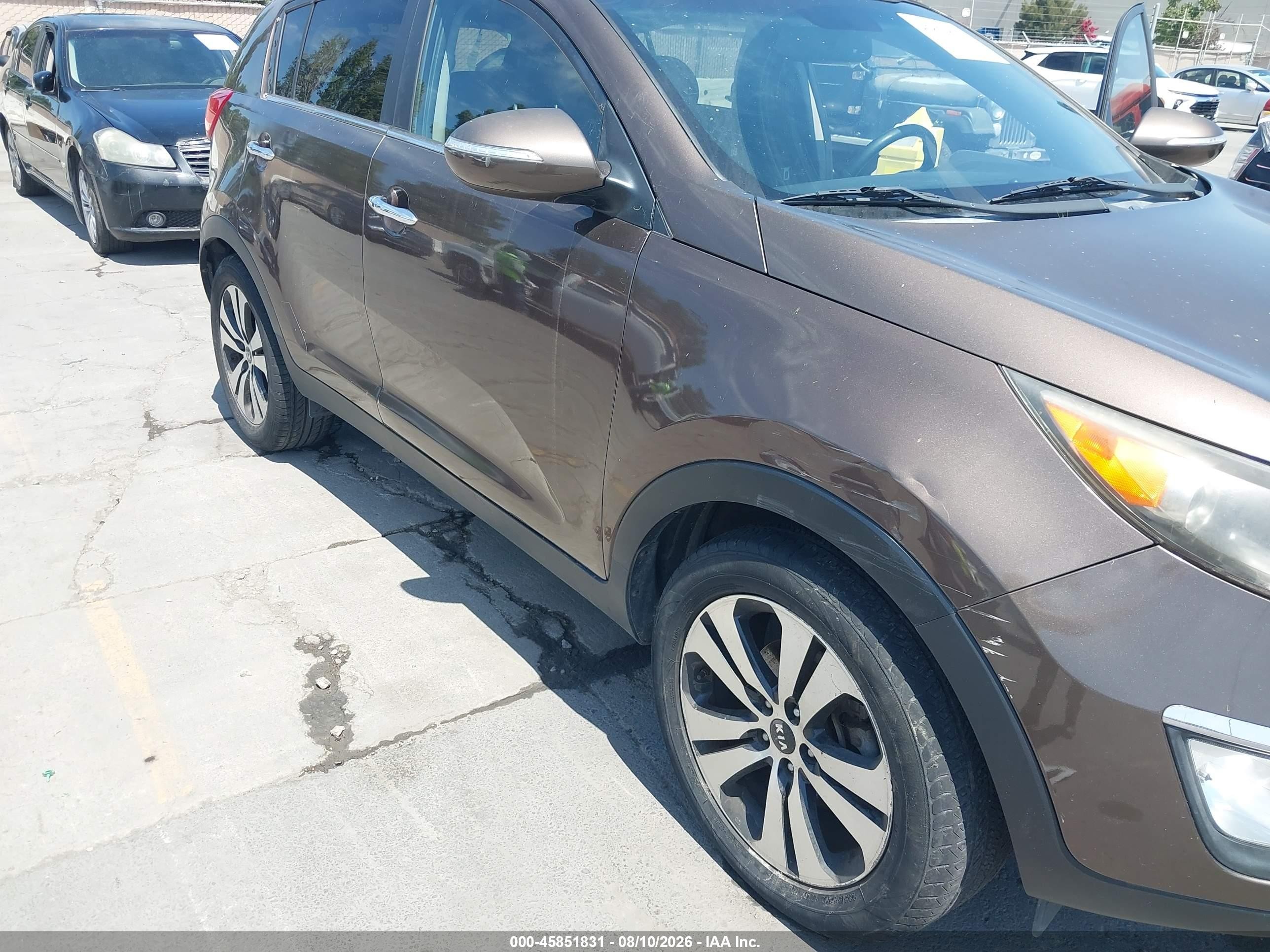 2012 Kia Sportage Ex Brown vin: KNDPC3A22C7295444