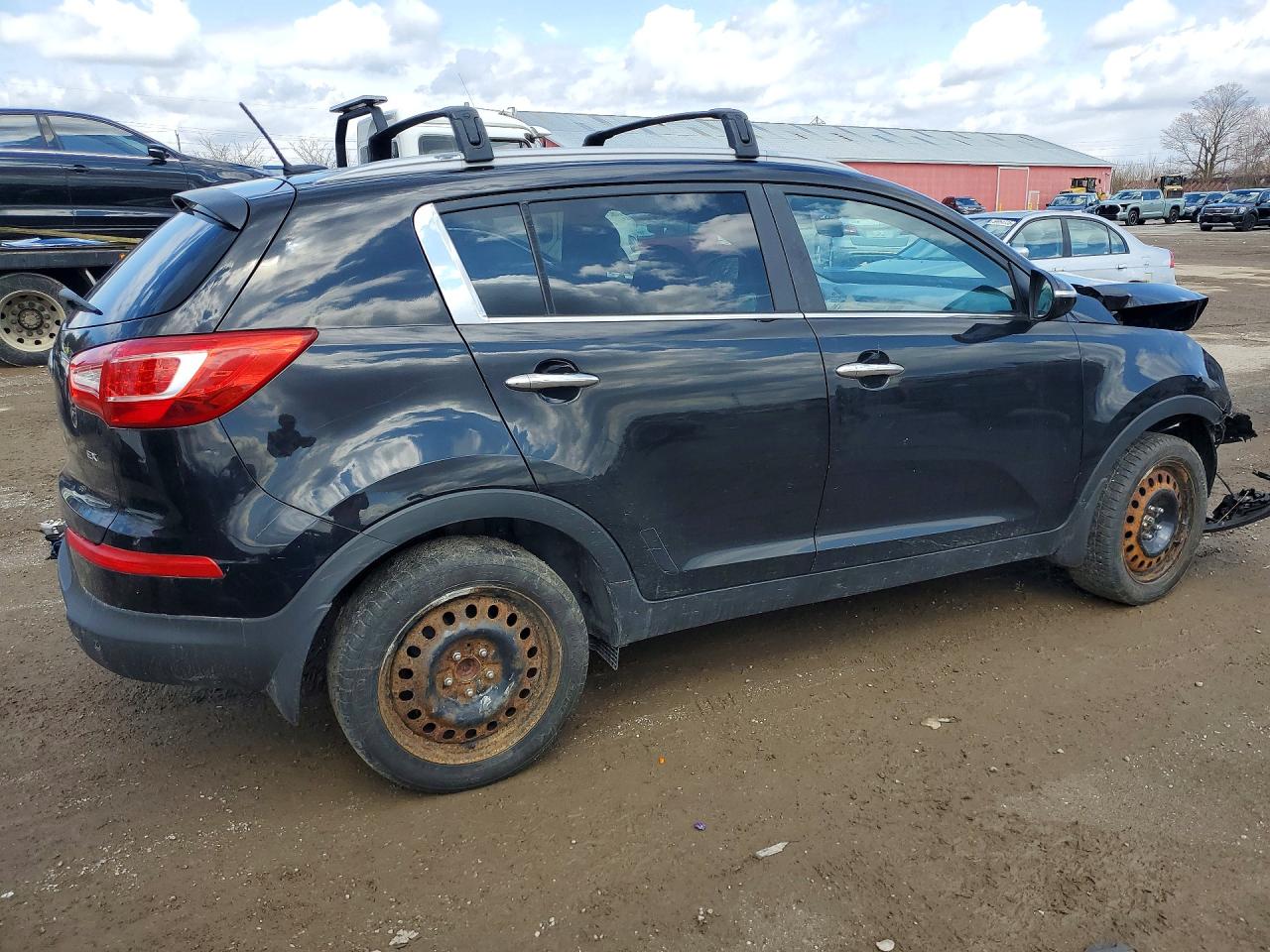 2013 Kia Sportage Ex Black vin: KNDPC3A22D7474228
