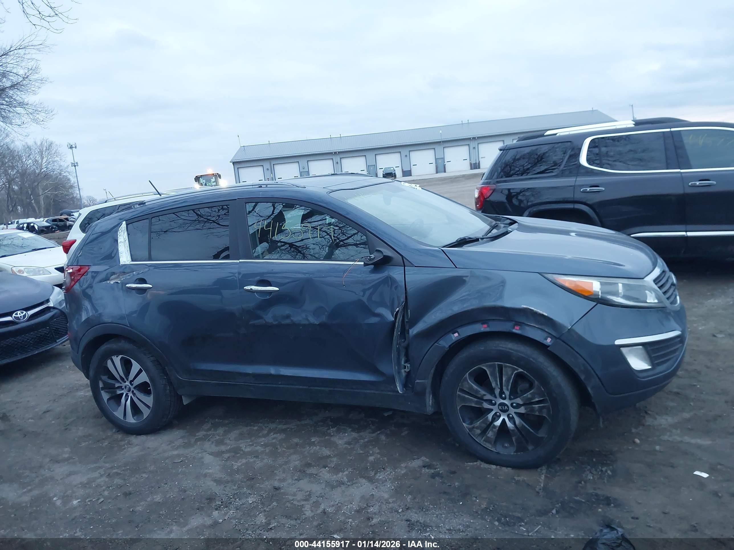 2013 Kia Sportage Ex Blue vin: KNDPC3A22D7496245