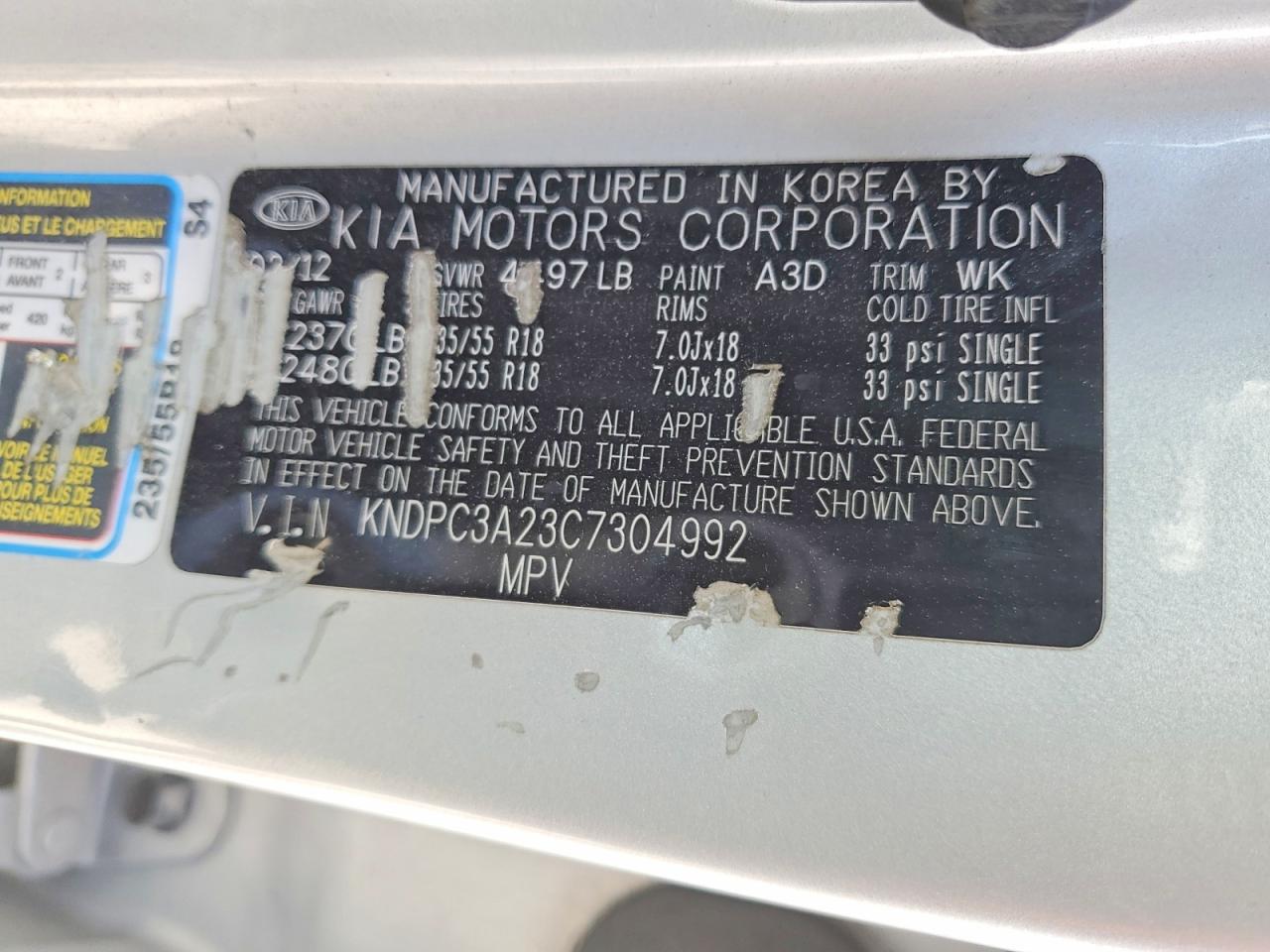 2012 Kia Sportage Ex Silver vin: KNDPC3A23C7304992