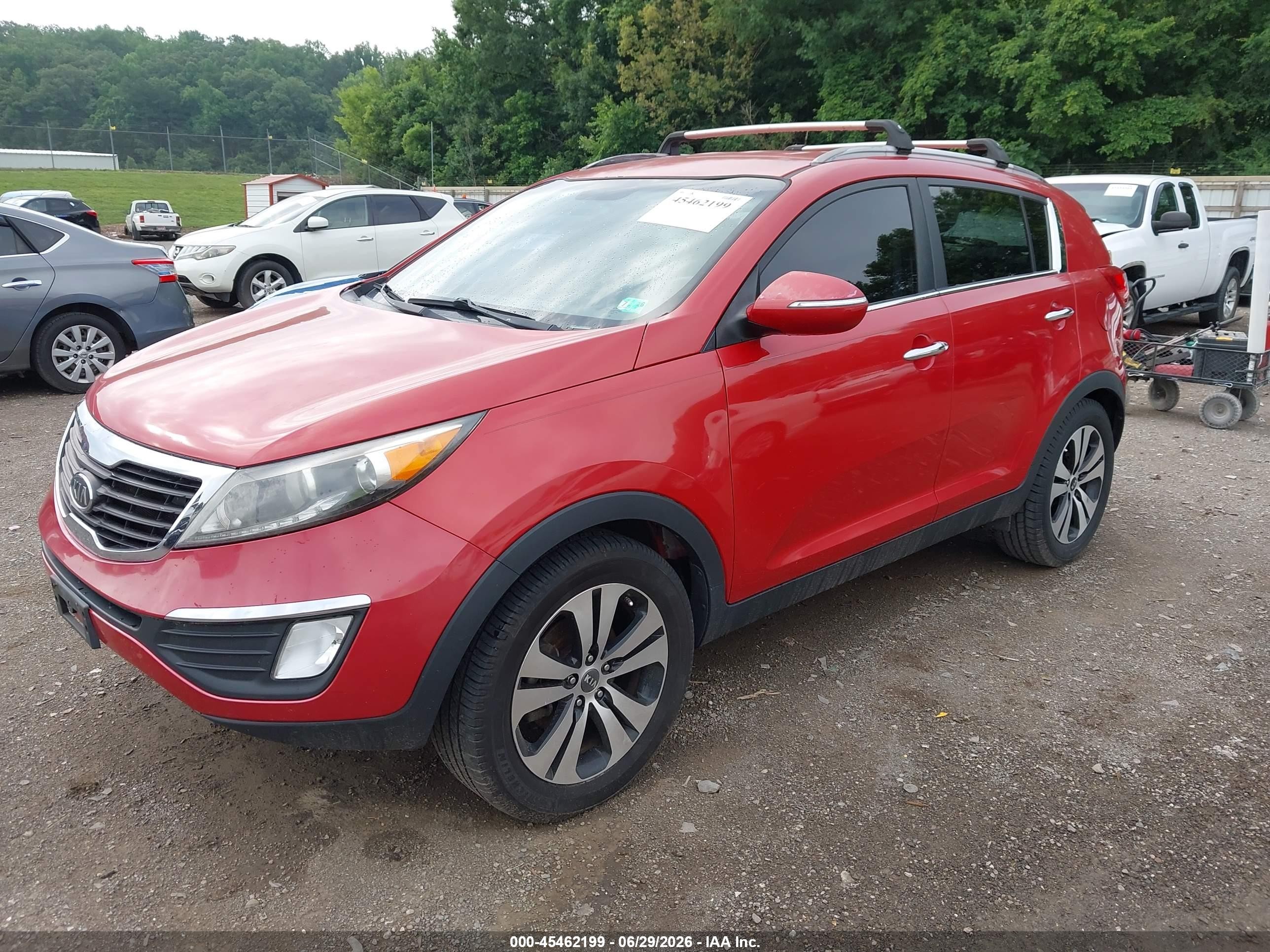 2012 Kia Sportage Ex Red vin: KNDPC3A23C7329200