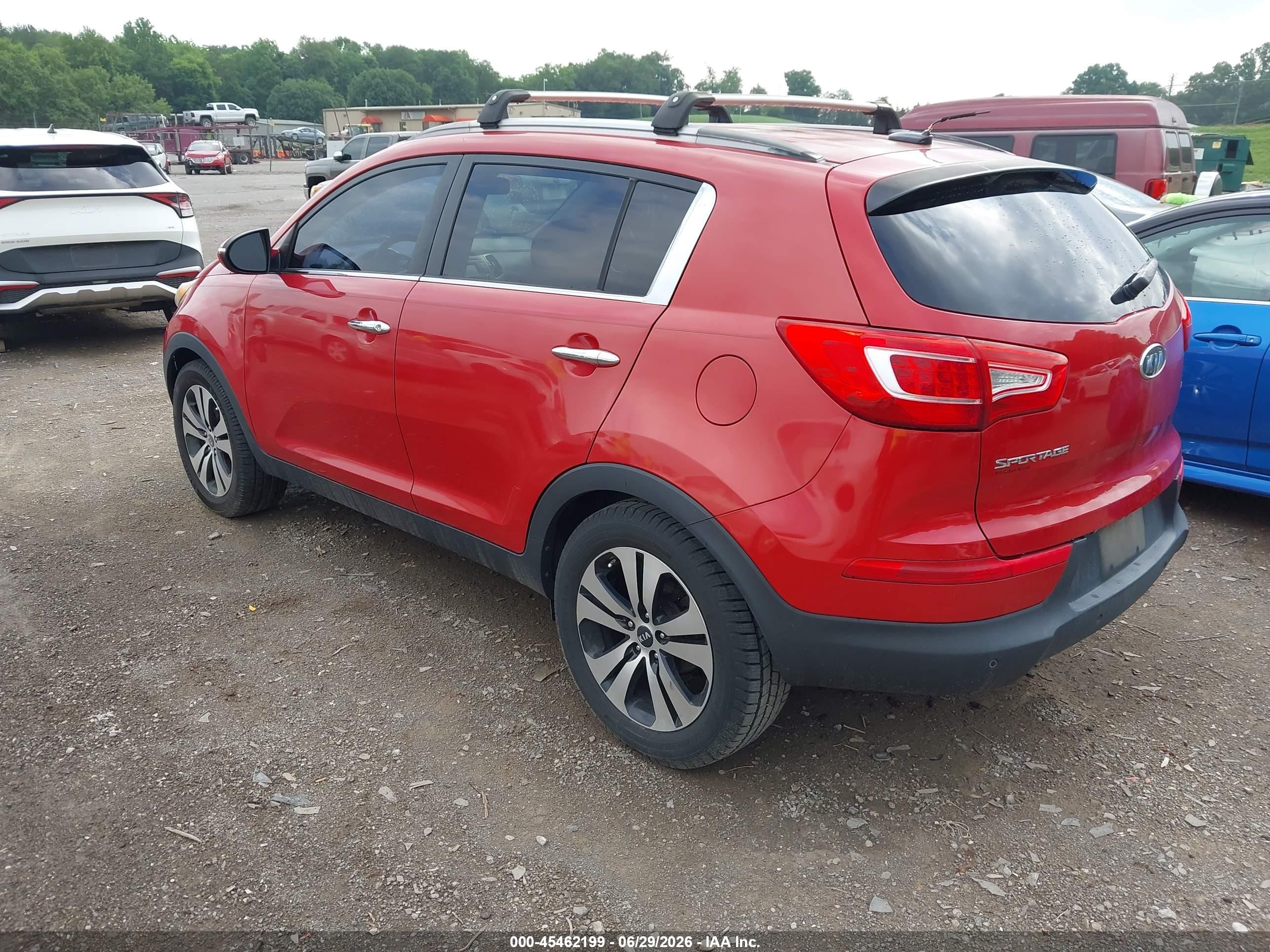 2012 Kia Sportage Ex Red vin: KNDPC3A23C7329200