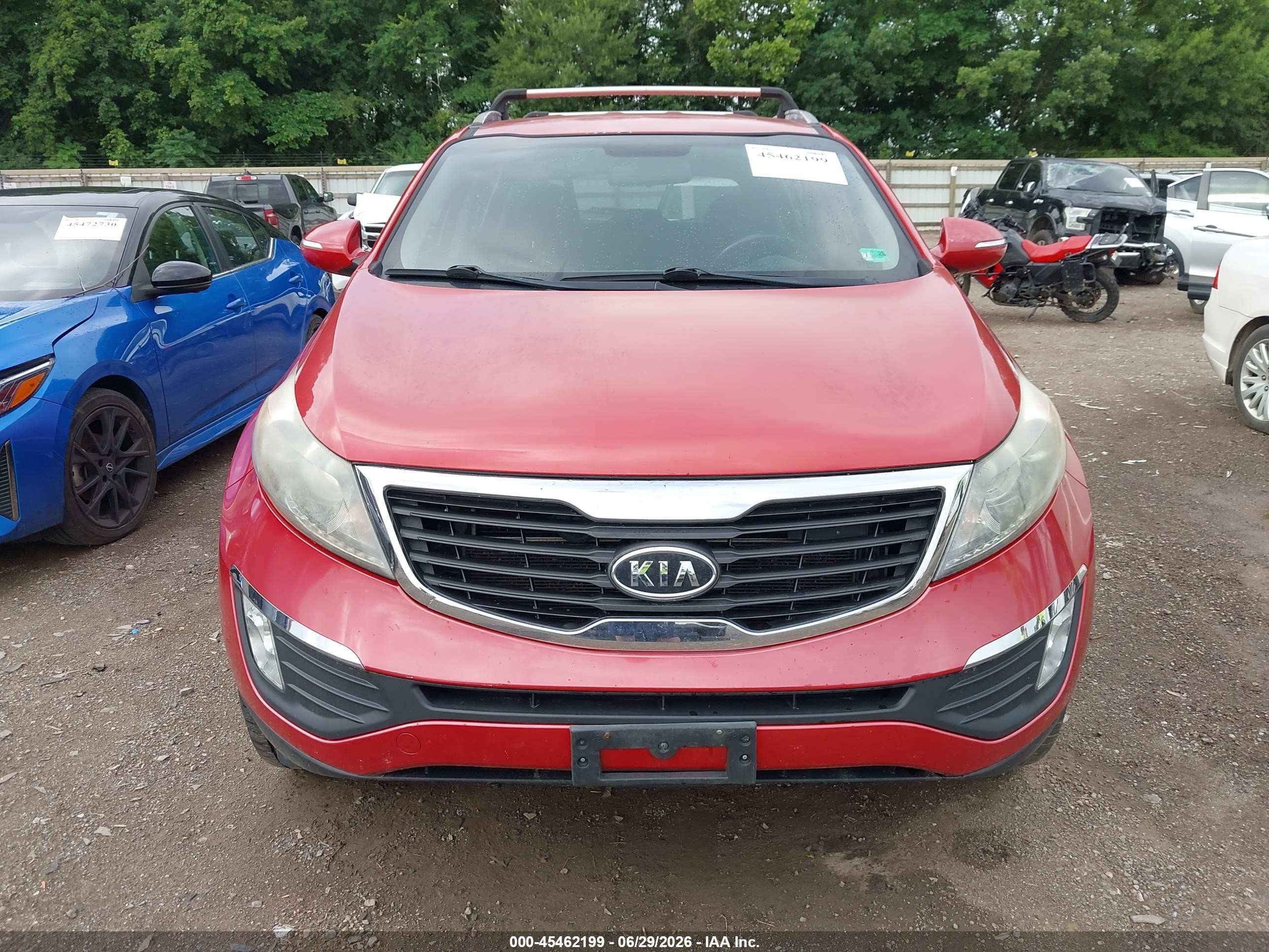 2012 Kia Sportage Ex Red vin: KNDPC3A23C7329200