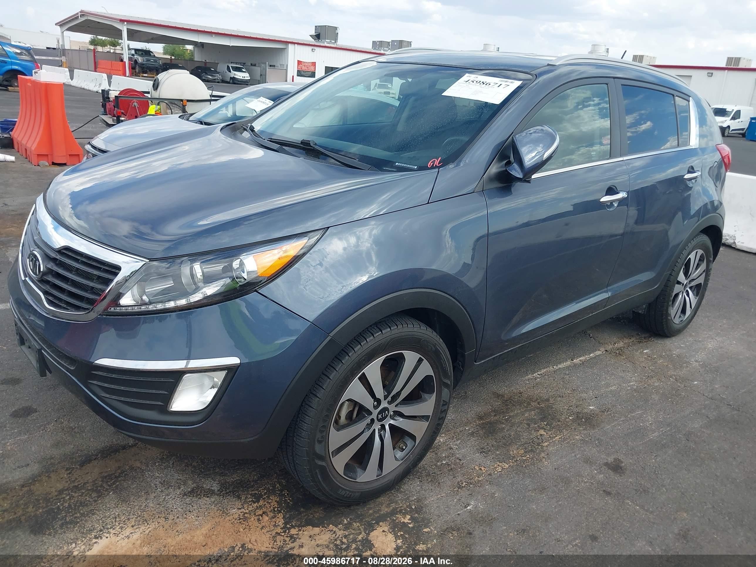 2012 Kia Sportage Ex Blue vin: KNDPC3A23C7346997