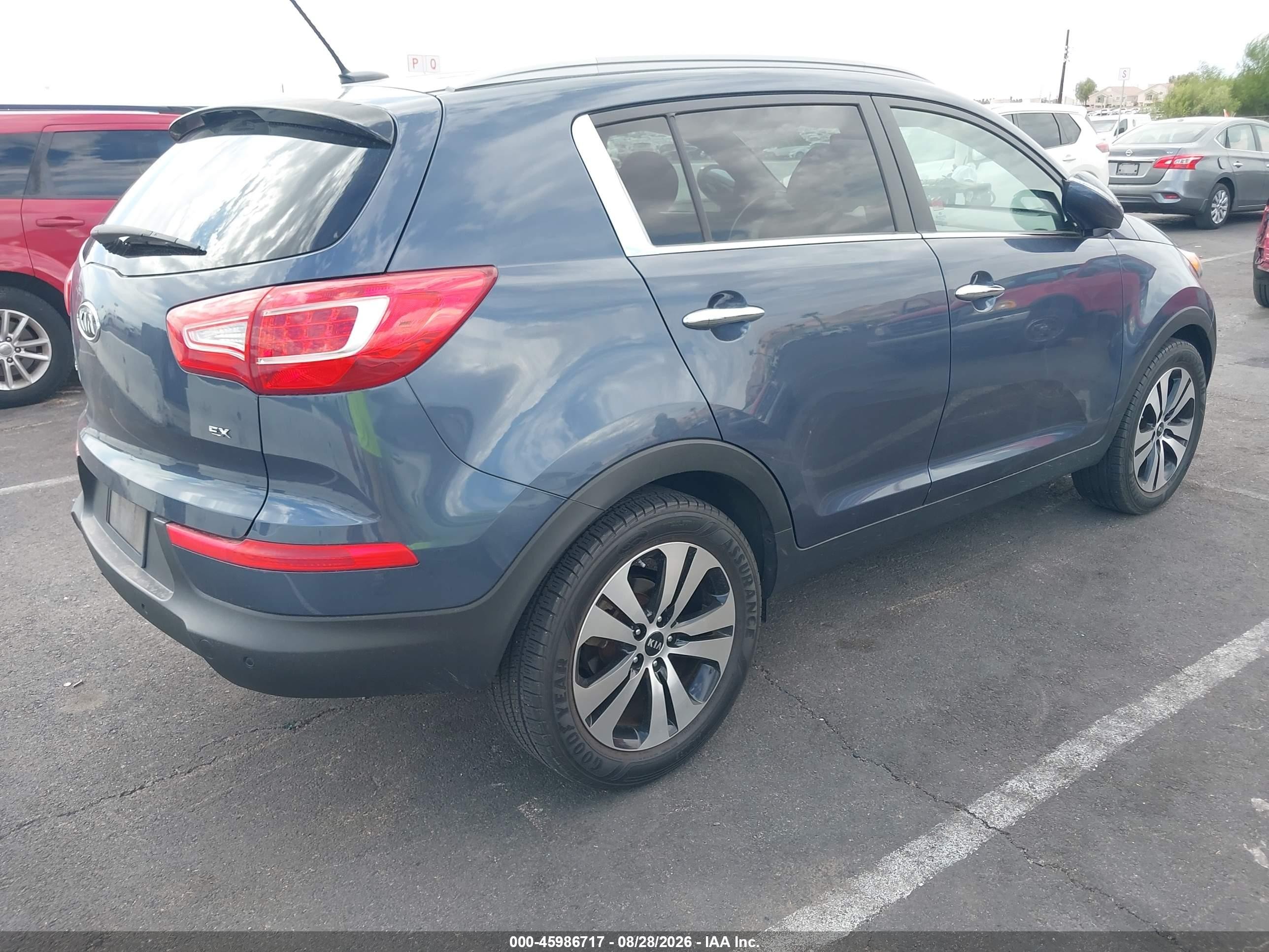 2012 Kia Sportage Ex Blue vin: KNDPC3A23C7346997